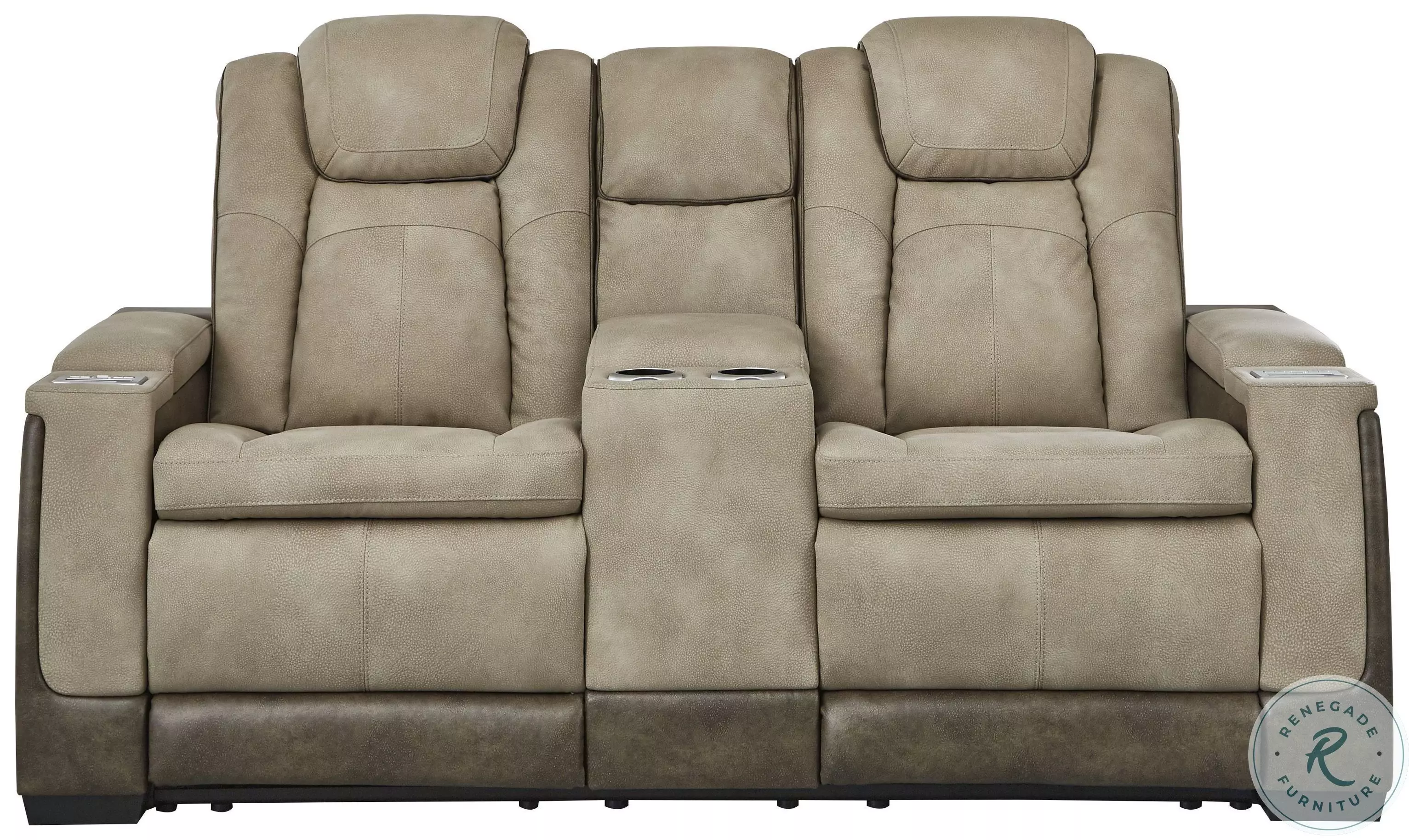 Next-Gen DuraPella Sand Power Reclining Living Room Set With