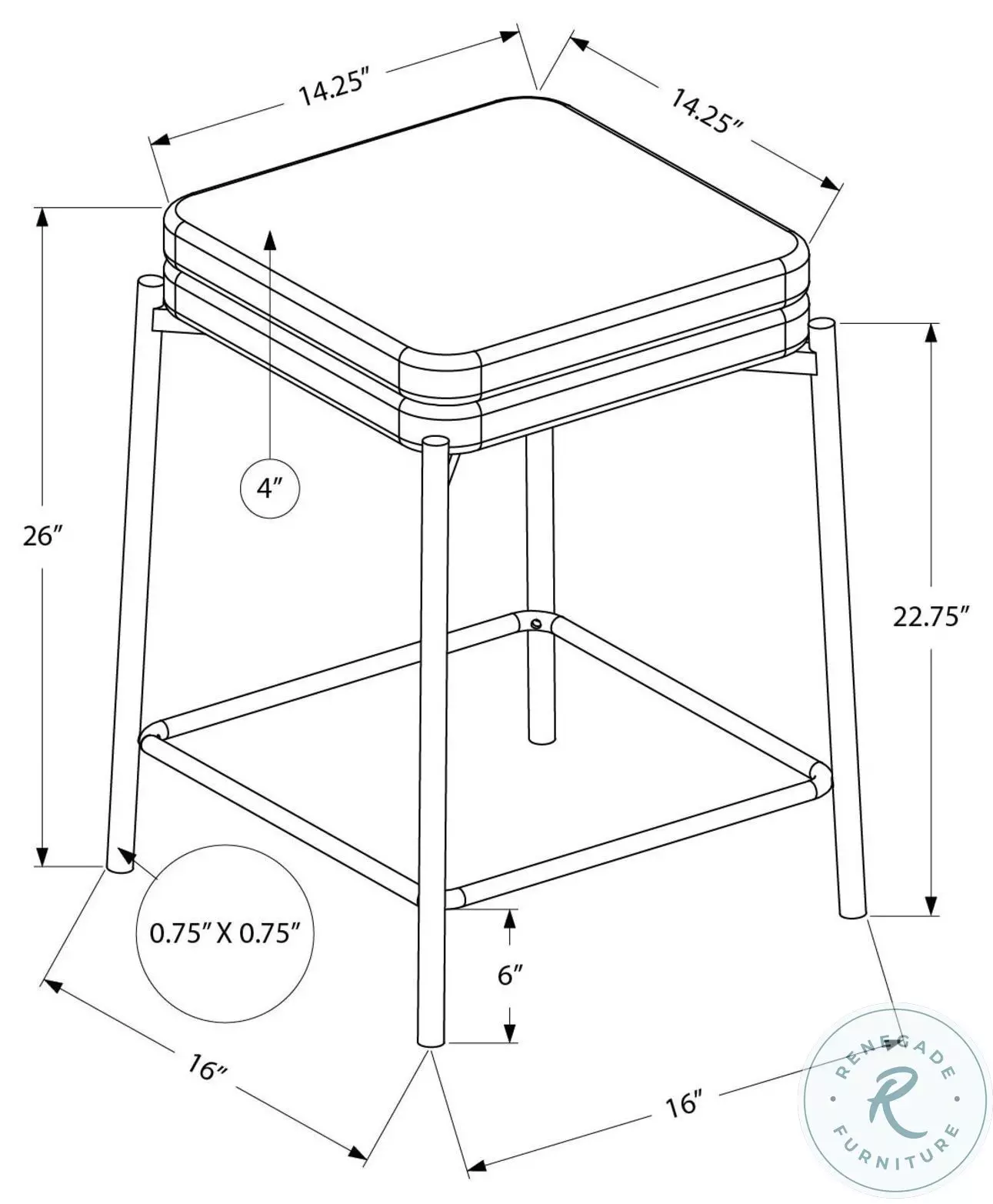 2226 Grey Fabric And Black Metal Bar Stool Set Of 2
