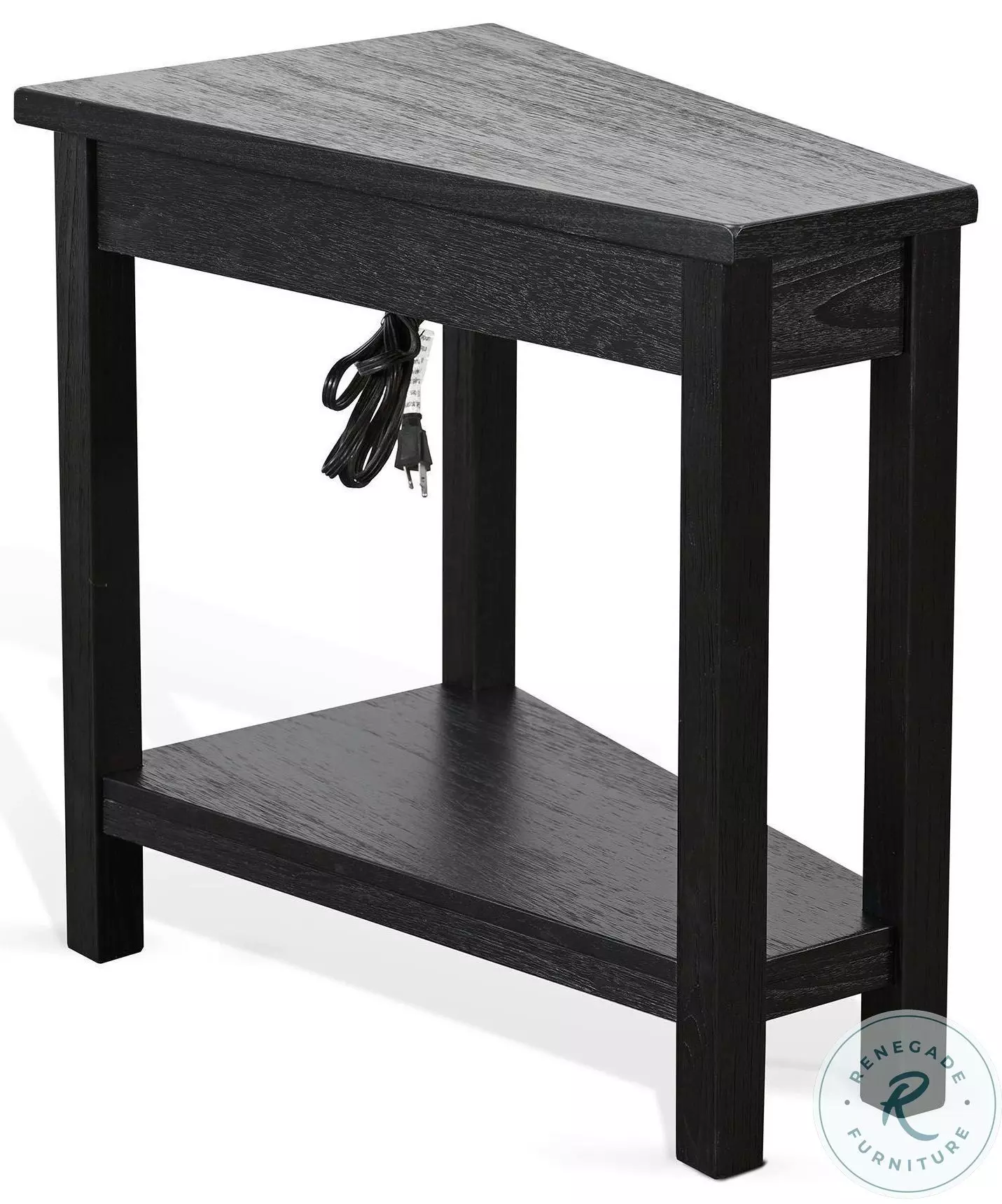 Charge Wedge Black Chair Side Table from Luna Grove | Coleman