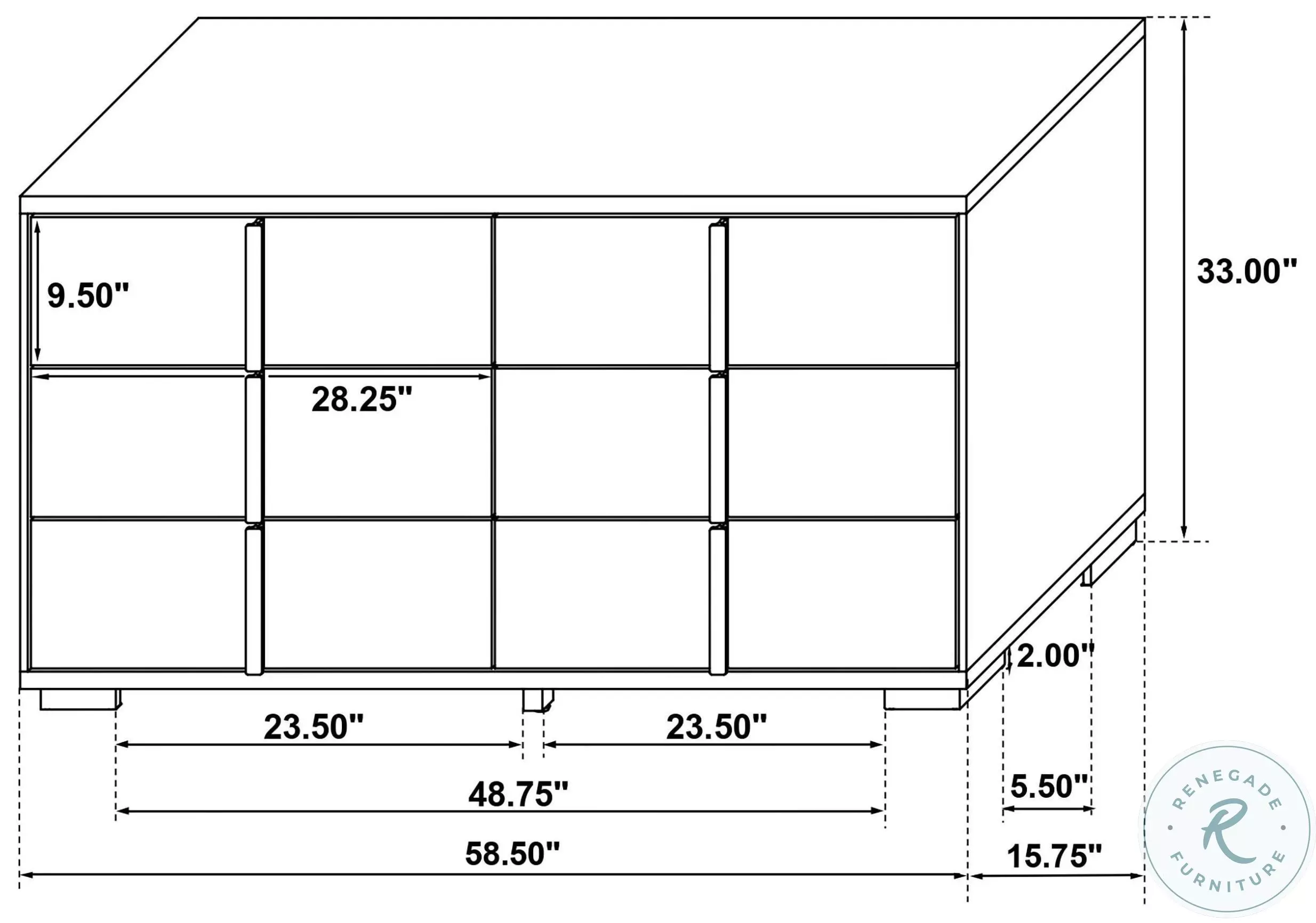 Marceline White Dresser