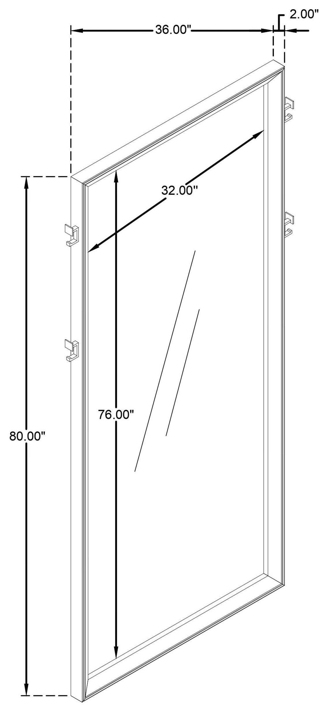 Durango Washed Oak Floor Mirror