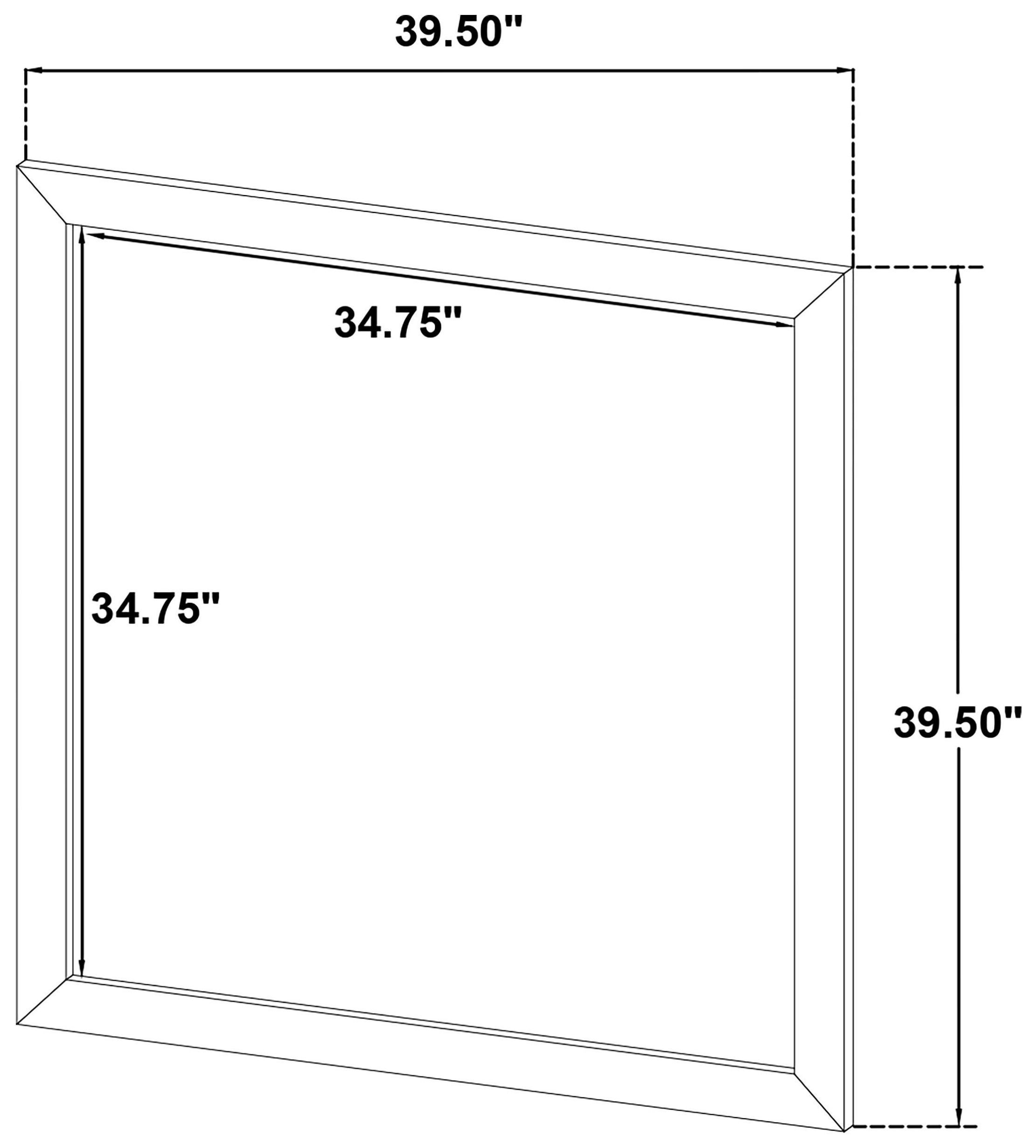 Wright Brown Oak Dresser Mirror