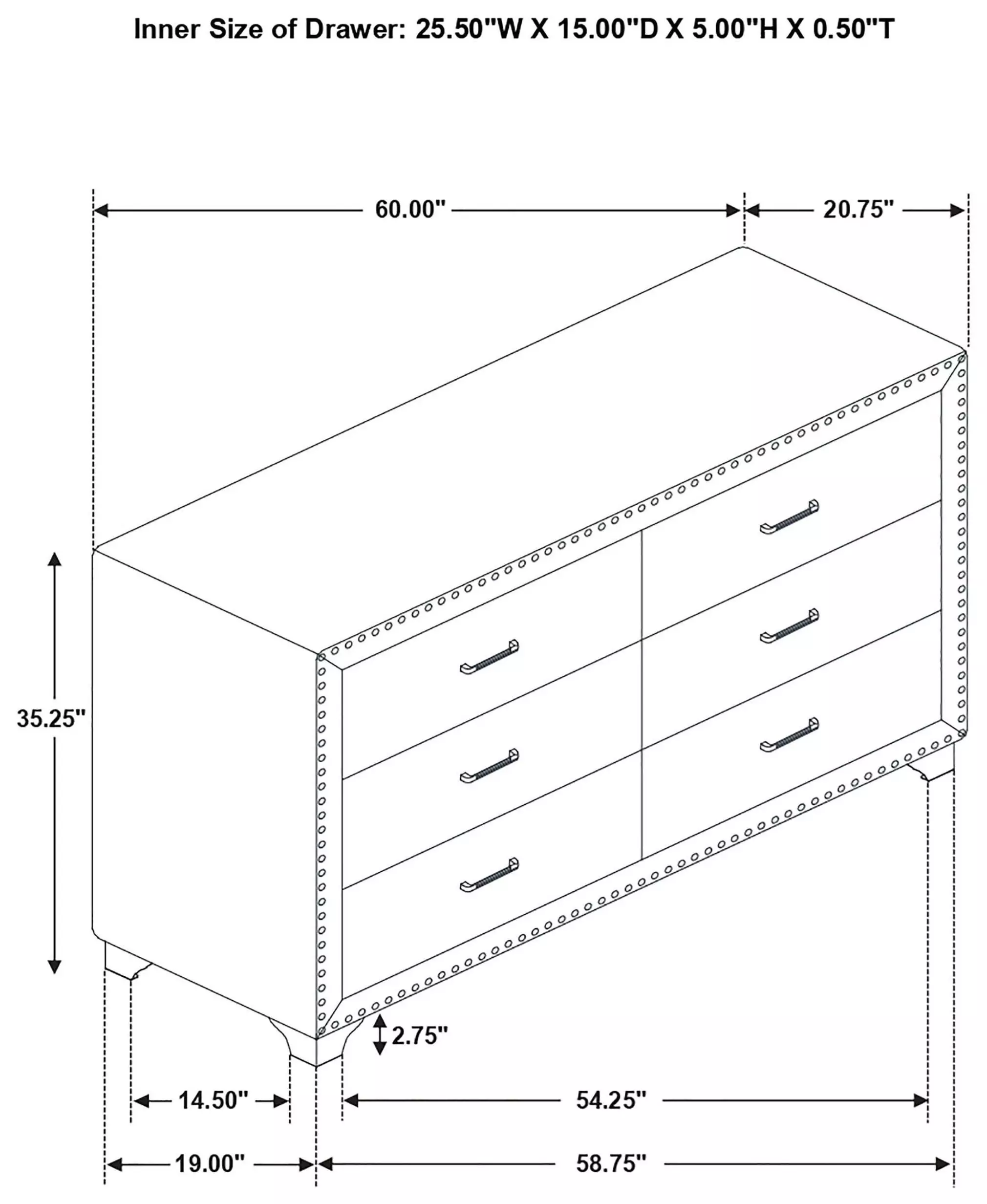 Melody Pacific Blue Dresser