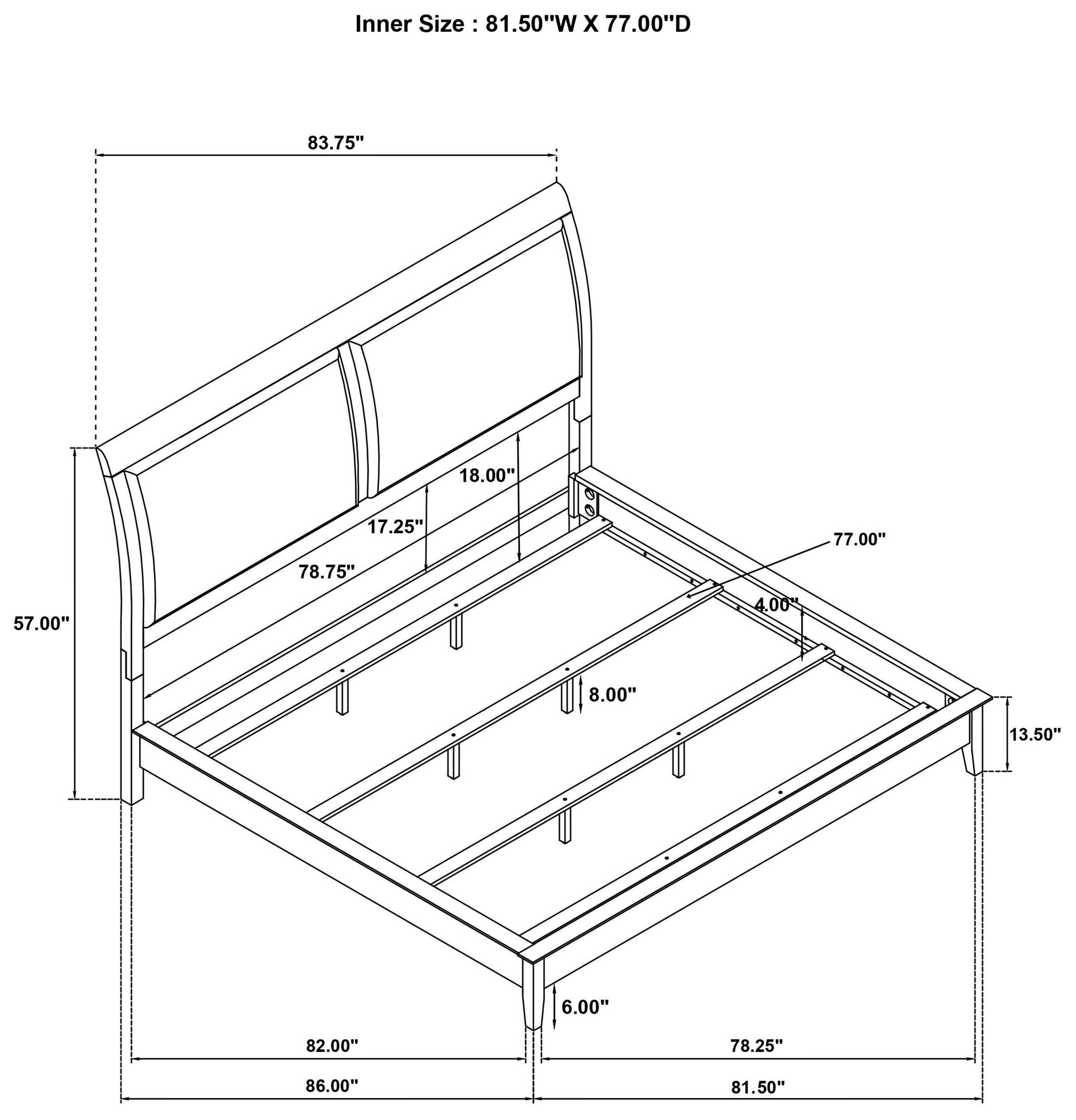 Bexhill White King Upholstered Panel Bed
