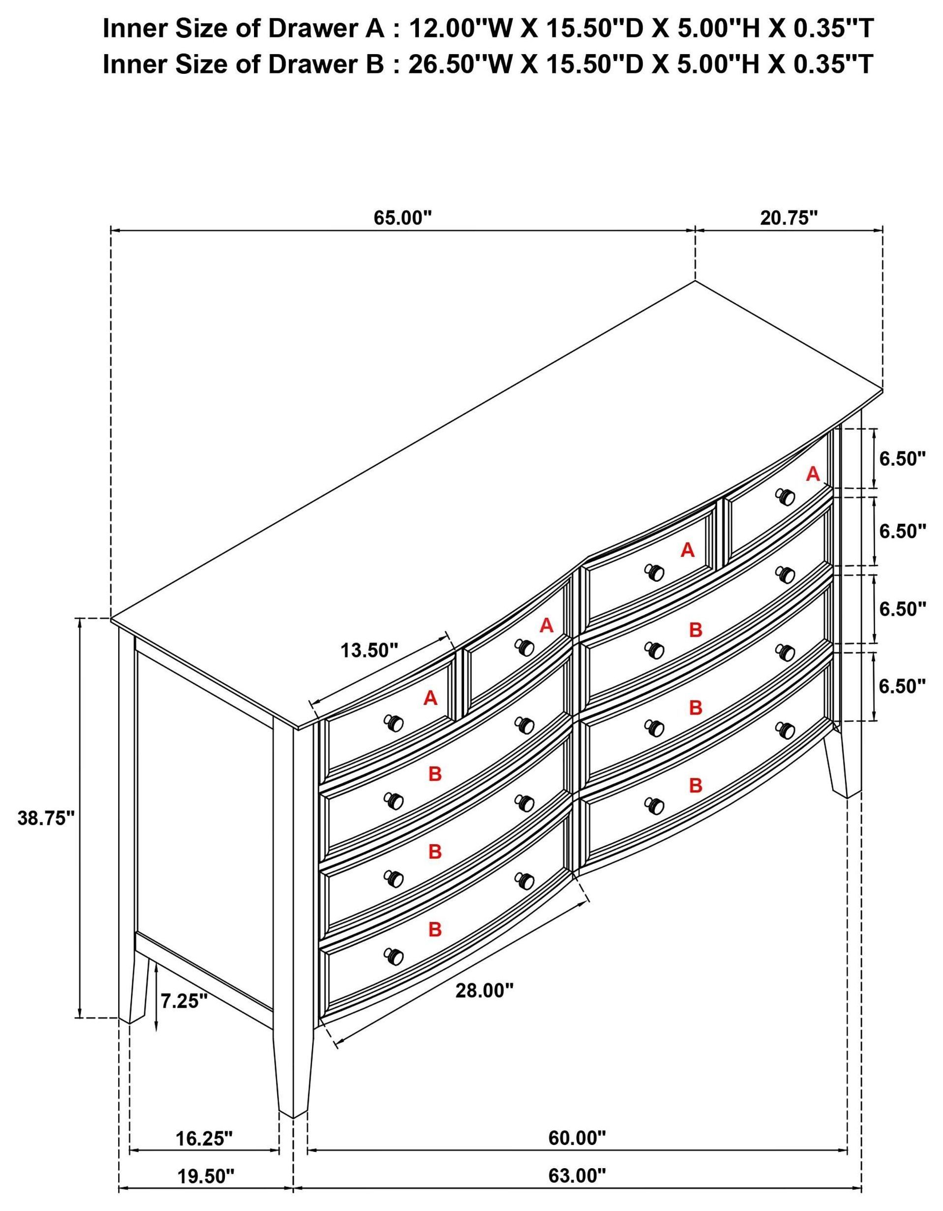 Bexhill White 10 Drawer Dresser