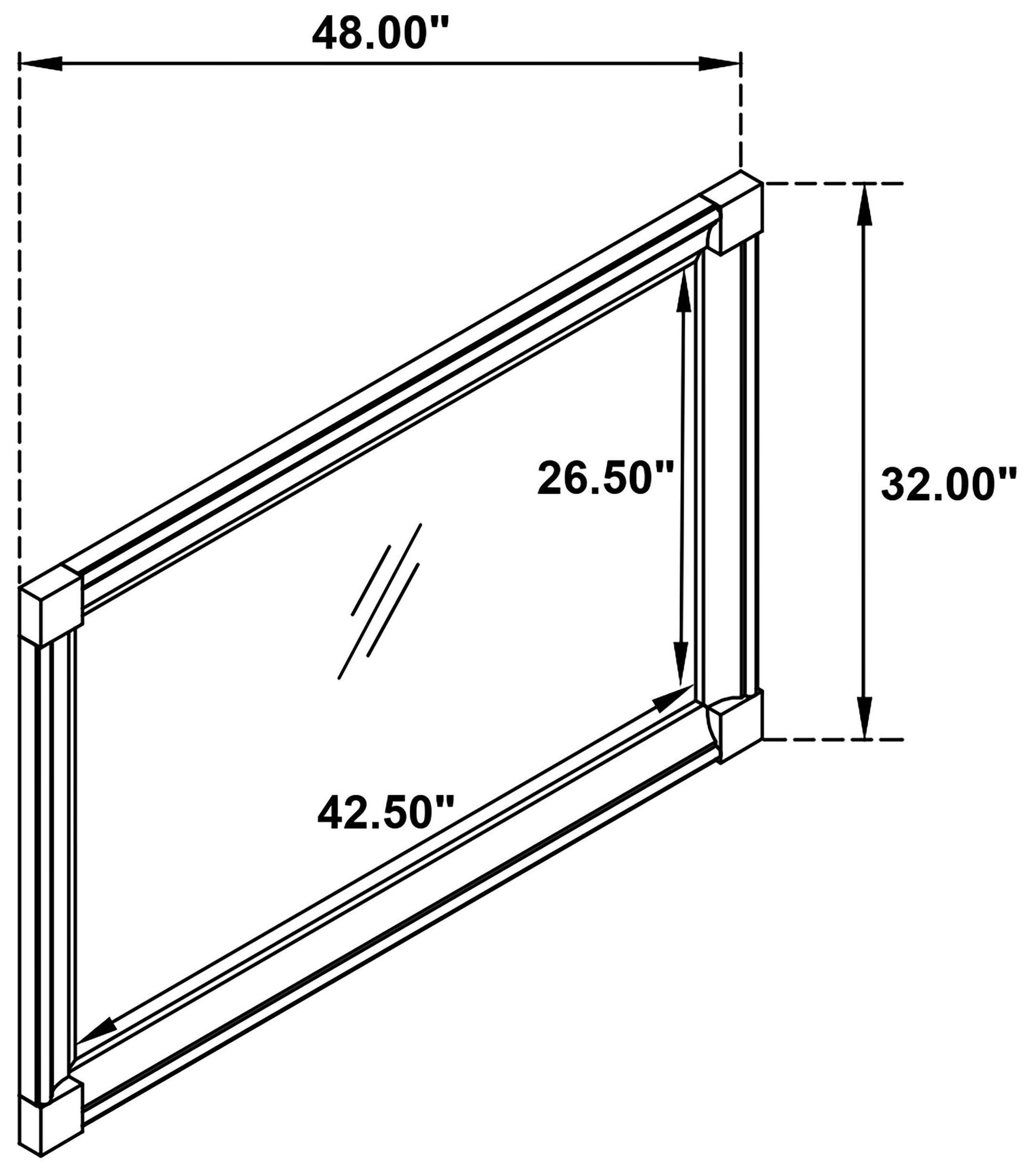 Andover Dark Oak Dresser Mirror