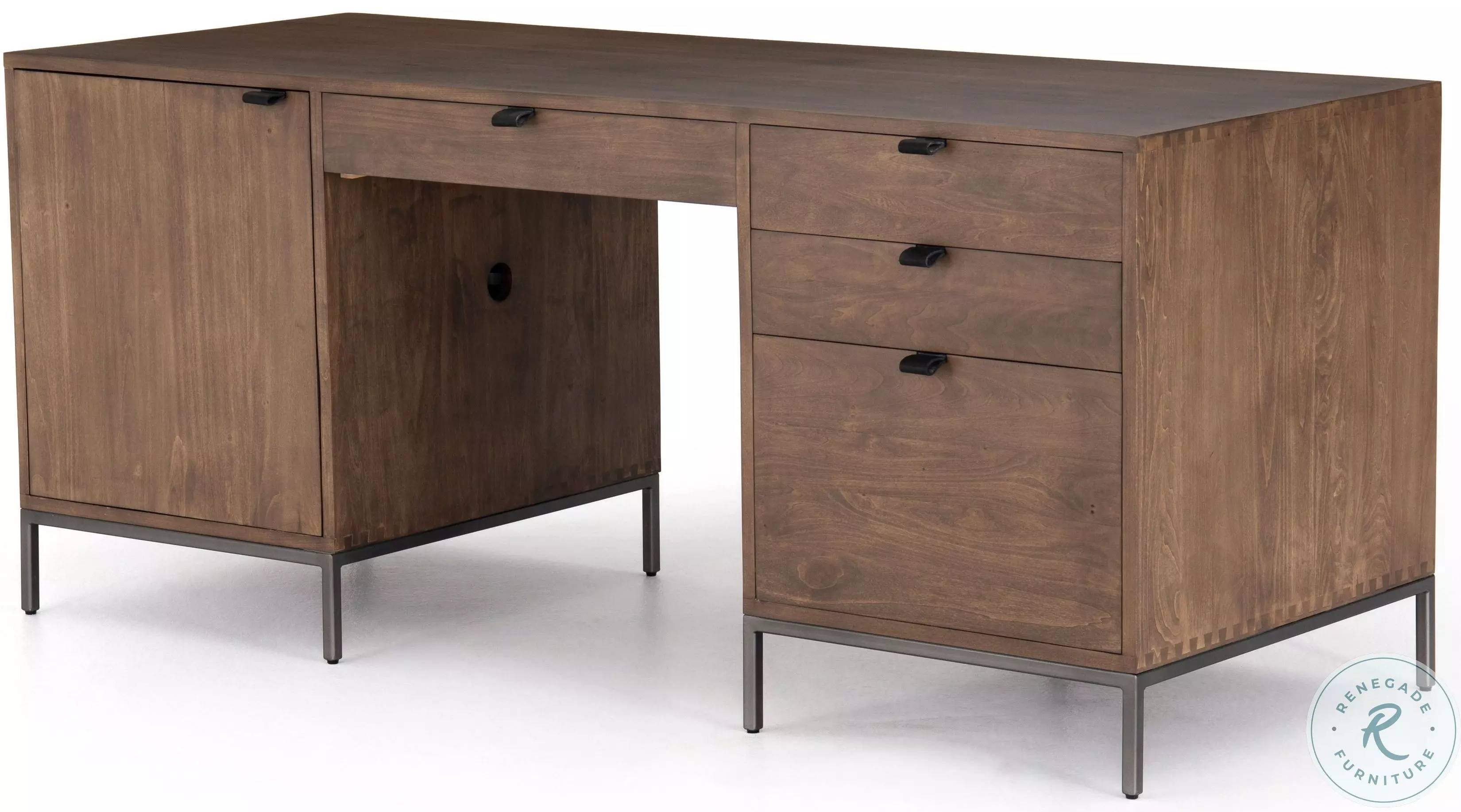 Trey Auburn Poplar Executive Desk from Four Hands | Coleman Furniture