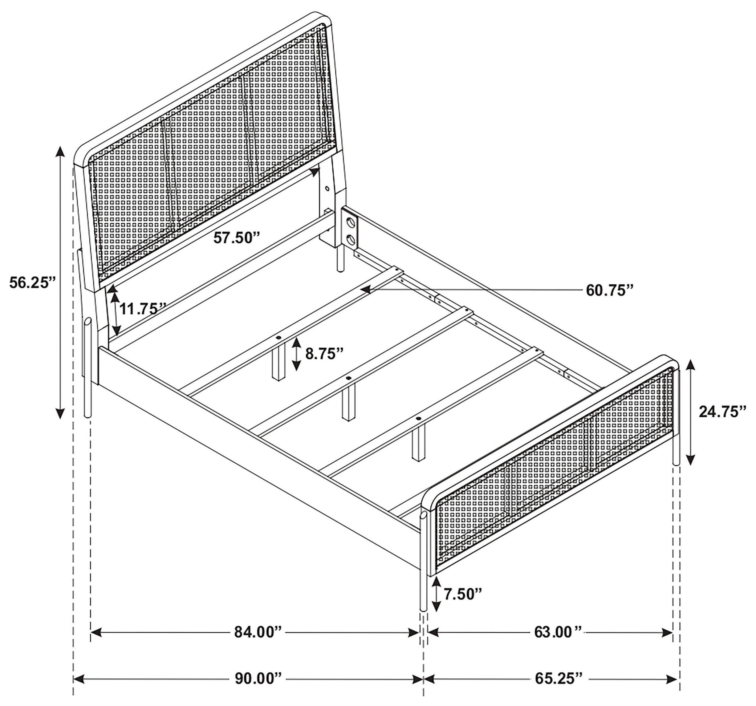 Arini Sand Wash Queen Upholstered Panel Bed