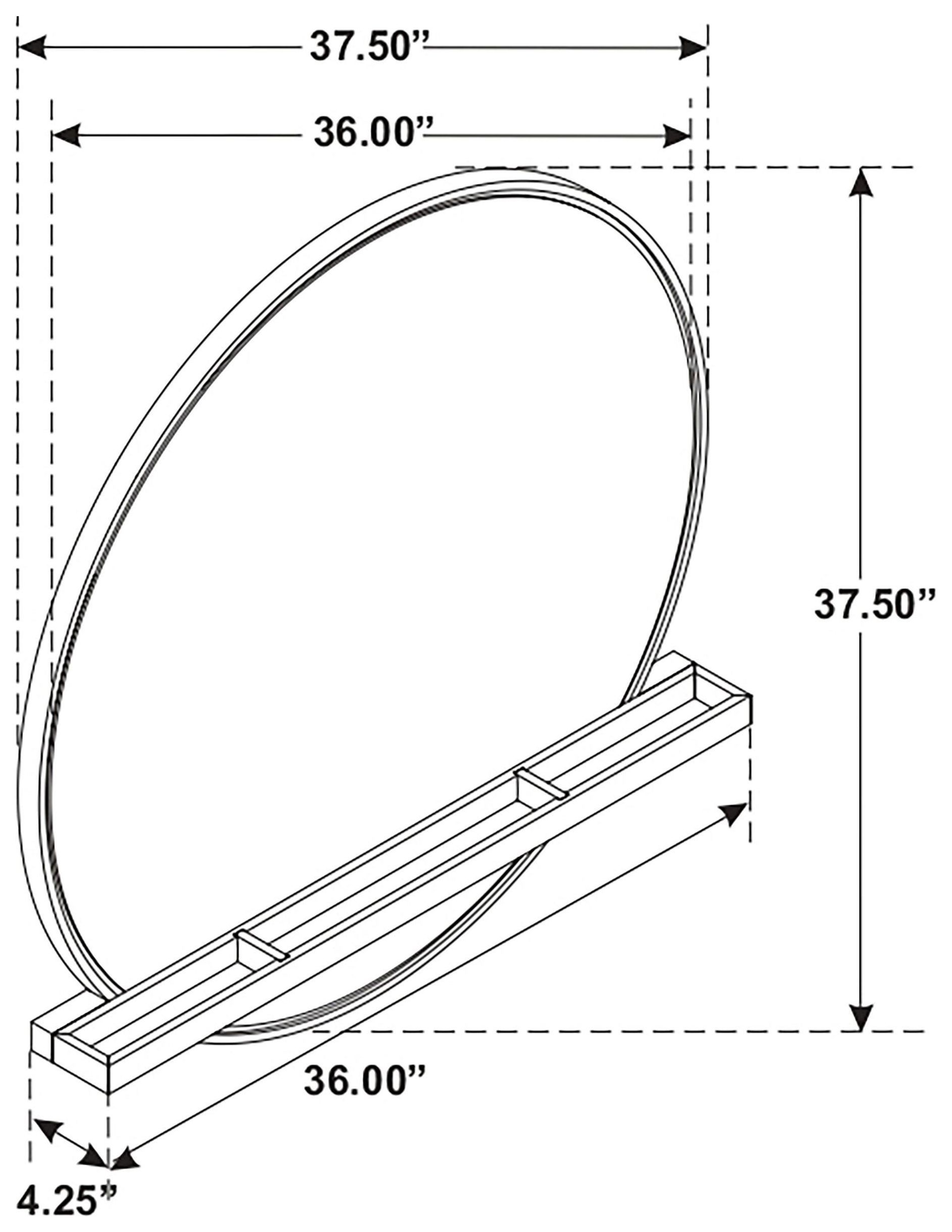Arini Sand Wash Round Dresser Mirror