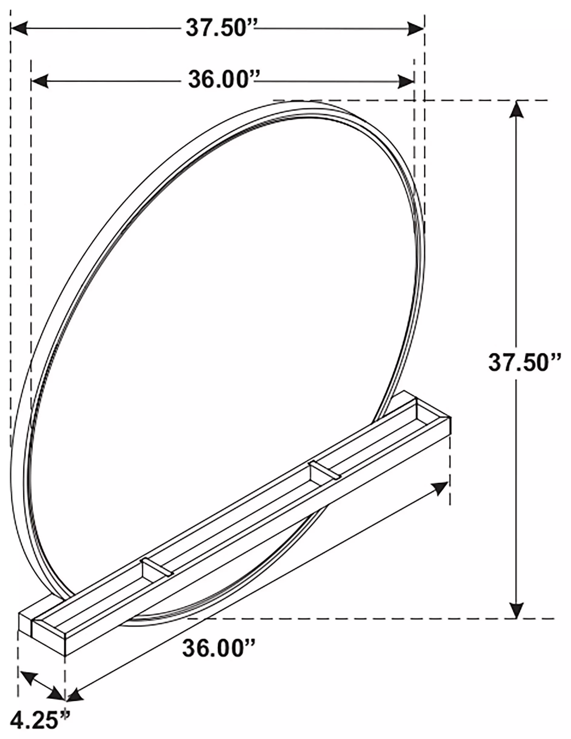 Arini Sand Wash Round Dresser Mirror
