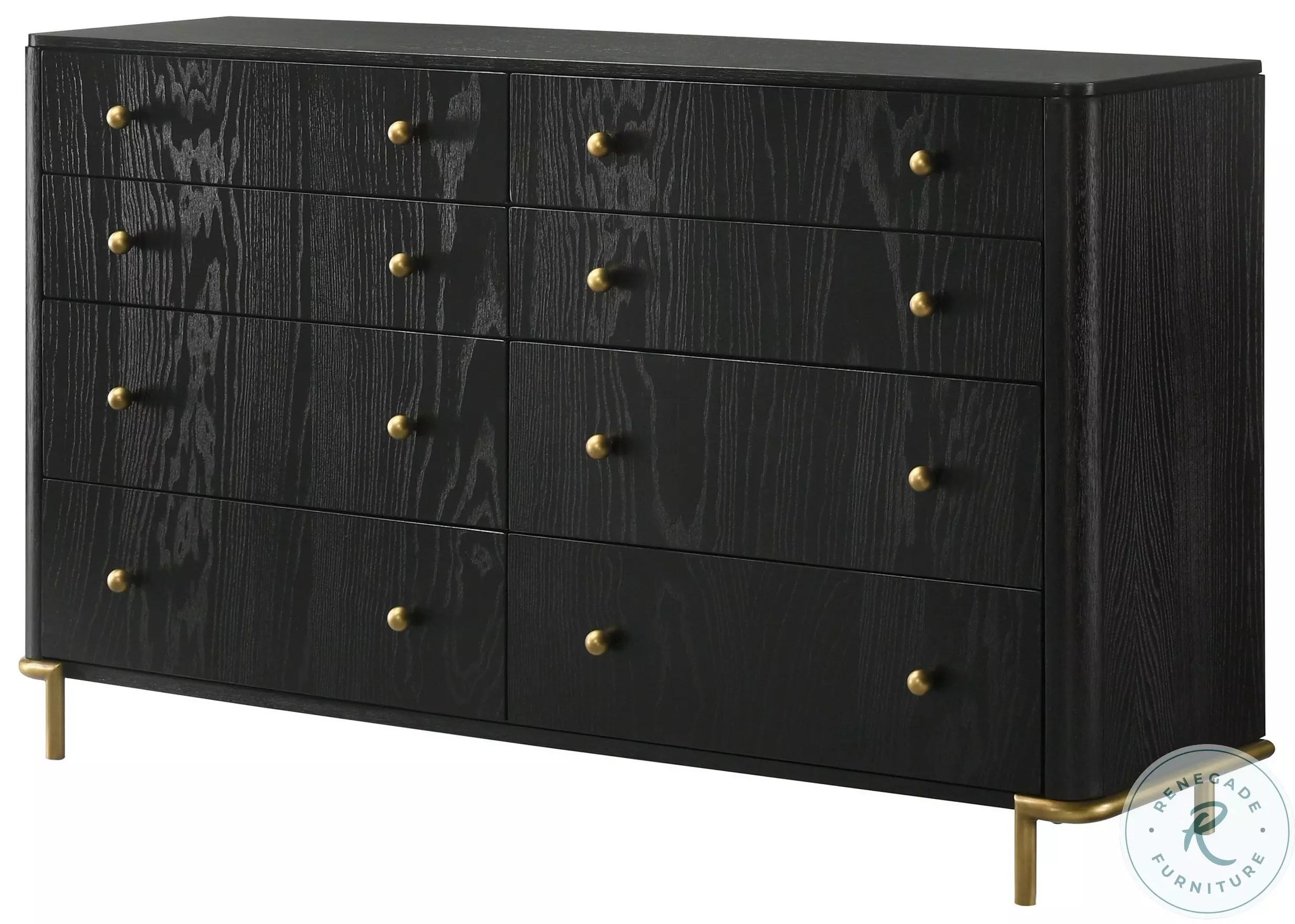 Arini Black 8 Drawer Dresser From Coaster Furniture