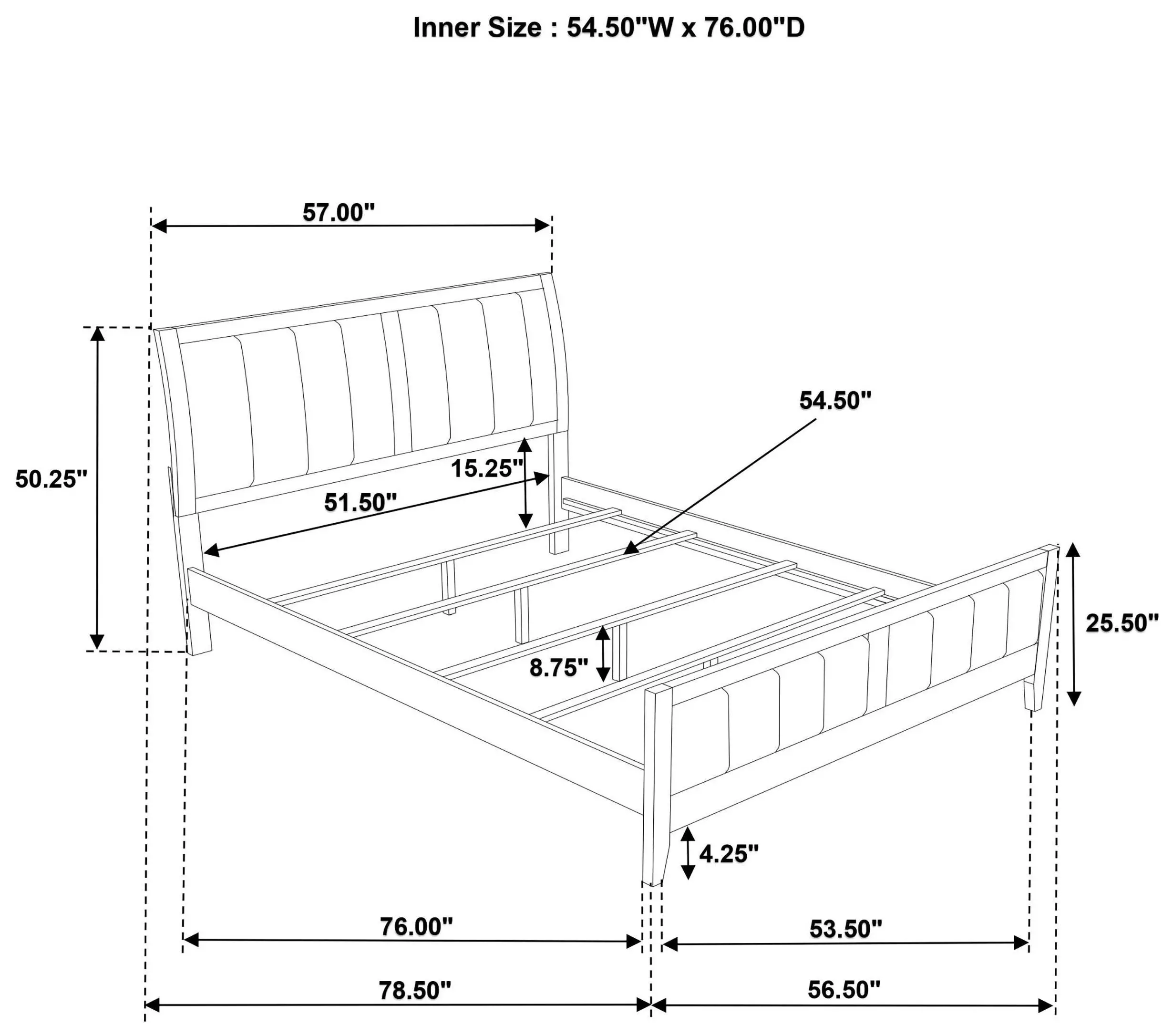 Wilkes Dark Cocoa Full Upholstered Panel Bed