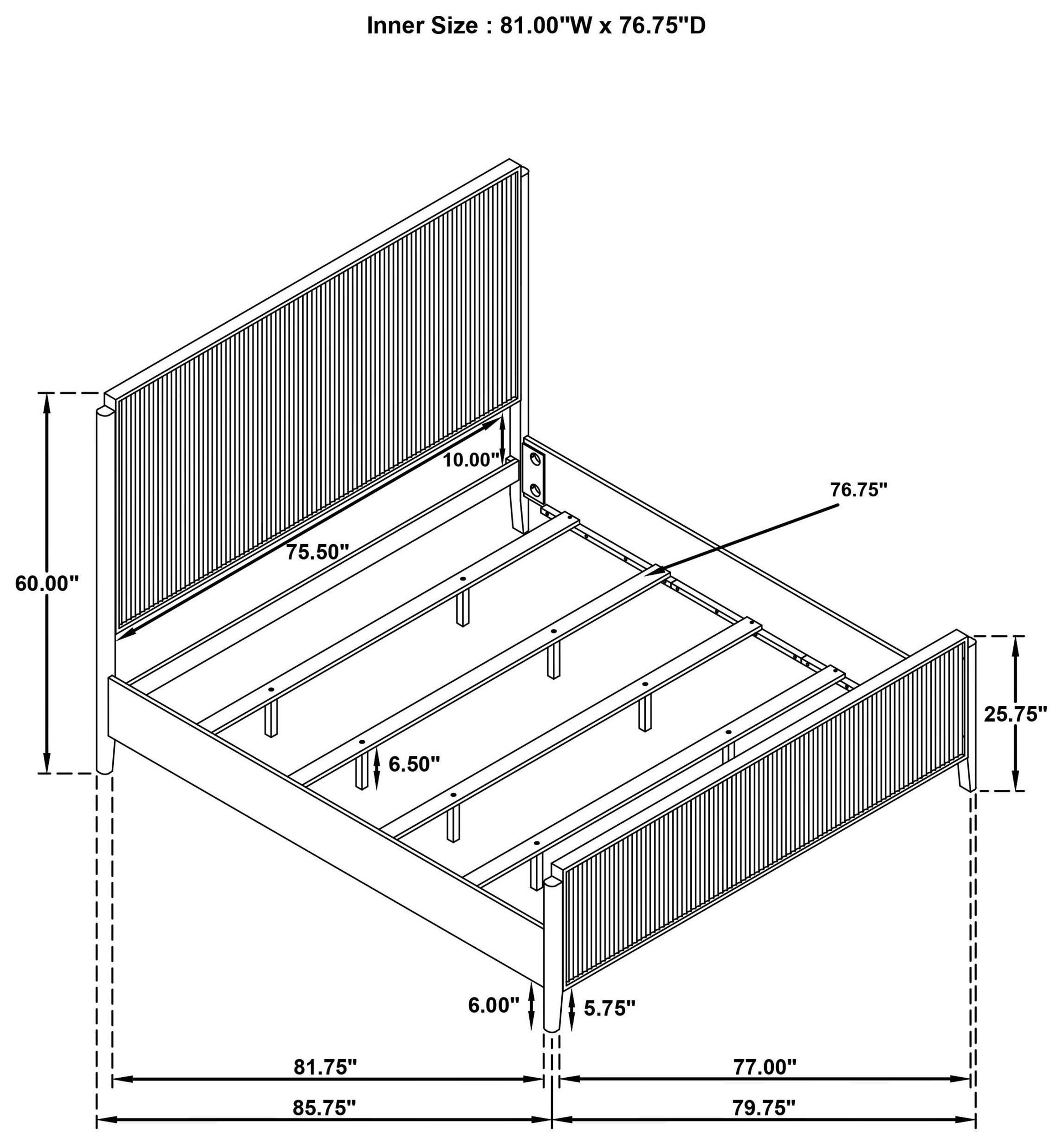 Brookmead Black King Panel Bed