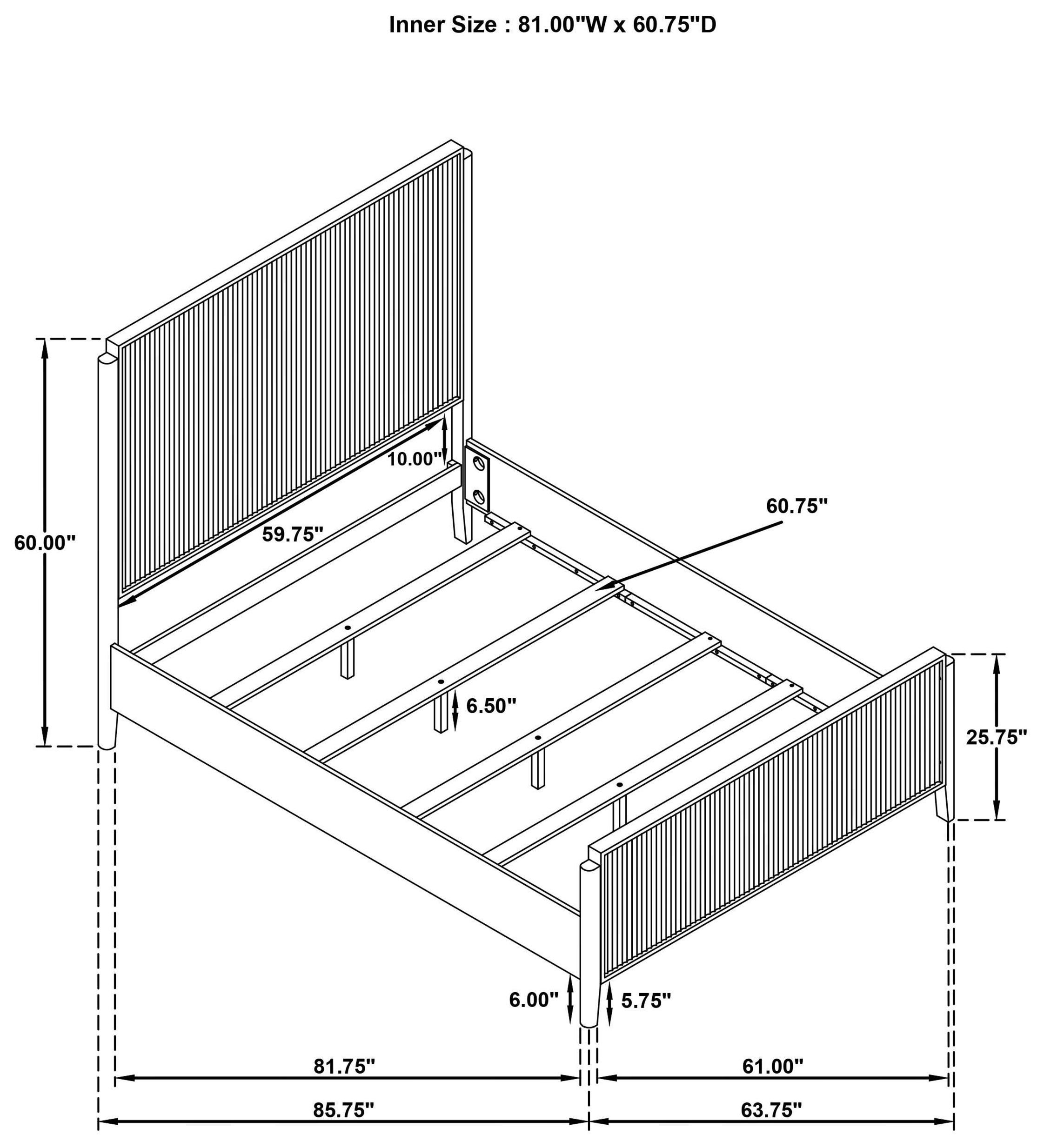 Brookmead Black Queen Panel Bed