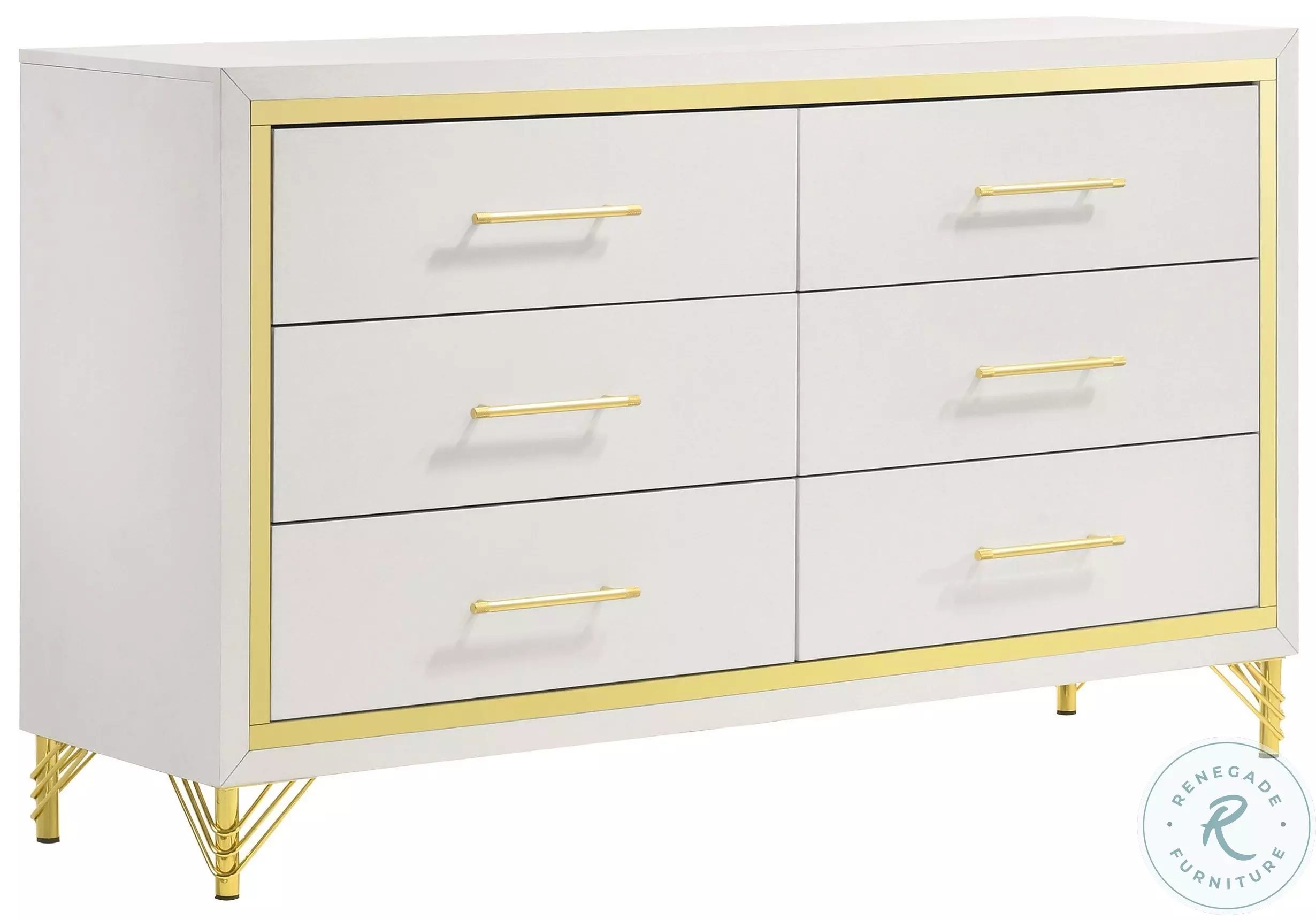 Lucia - 6-Drawer Dresser - White Lucia - 6-Drawer Dresser - White