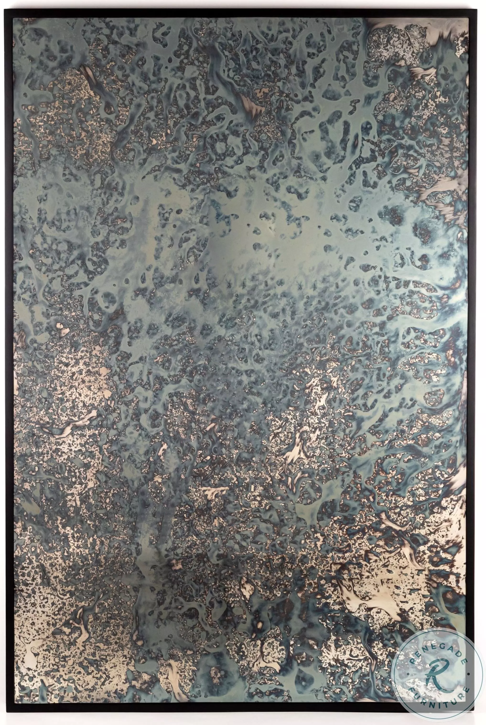 Acid Wash Iron Matte Black Floor Mirror From Home Gallery