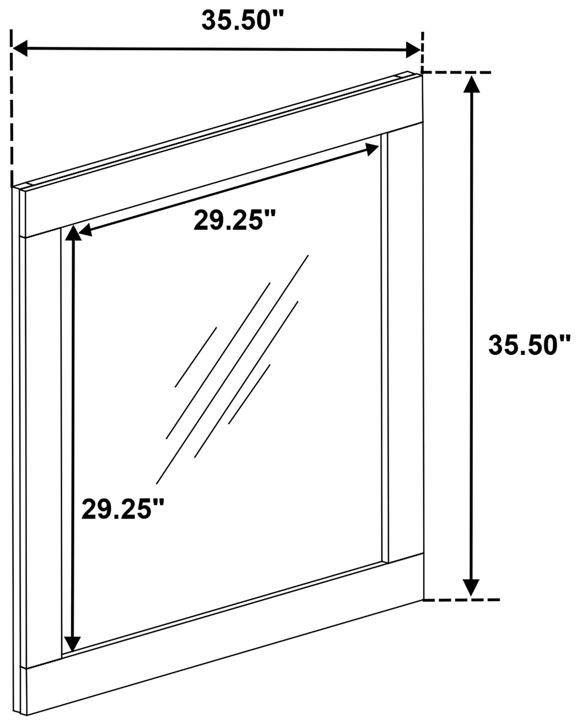 Caraway White Dresser Mirror