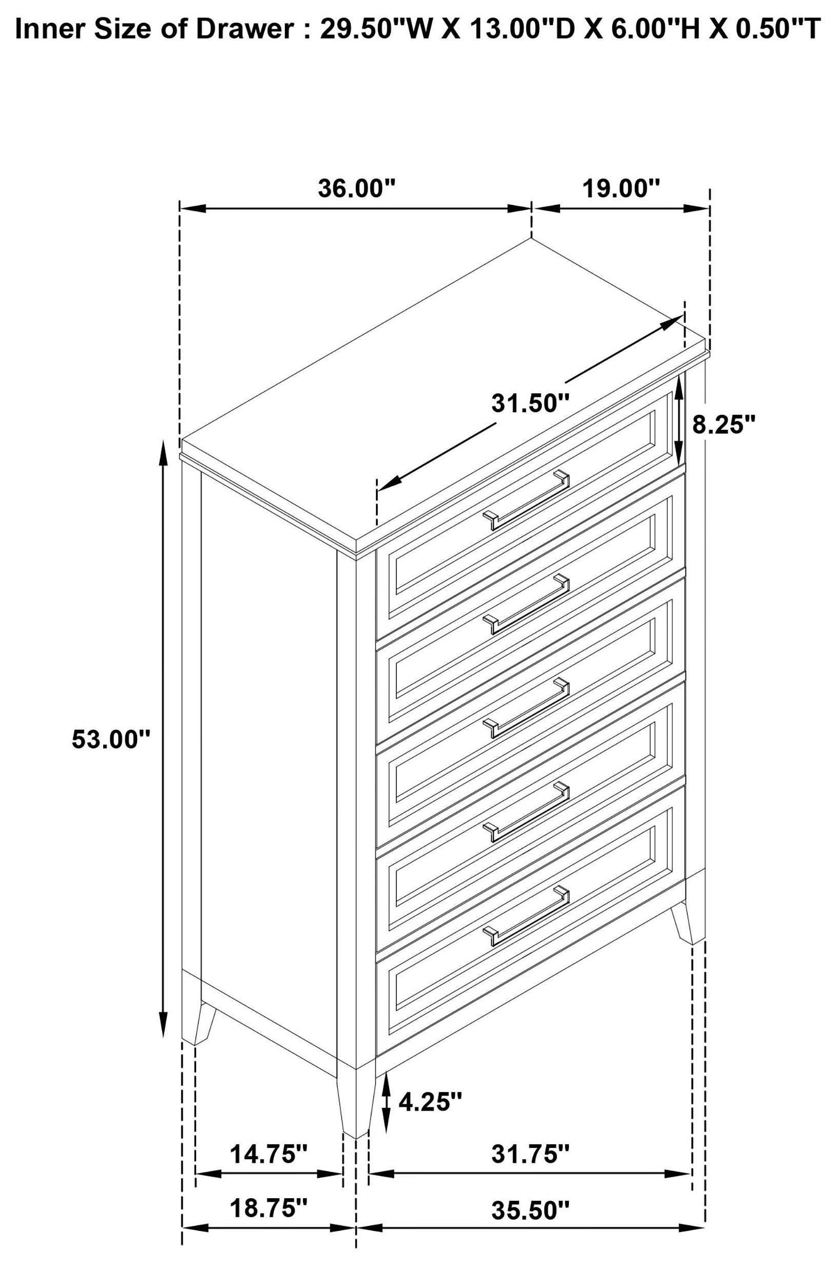 Marielle Distressed White Chest