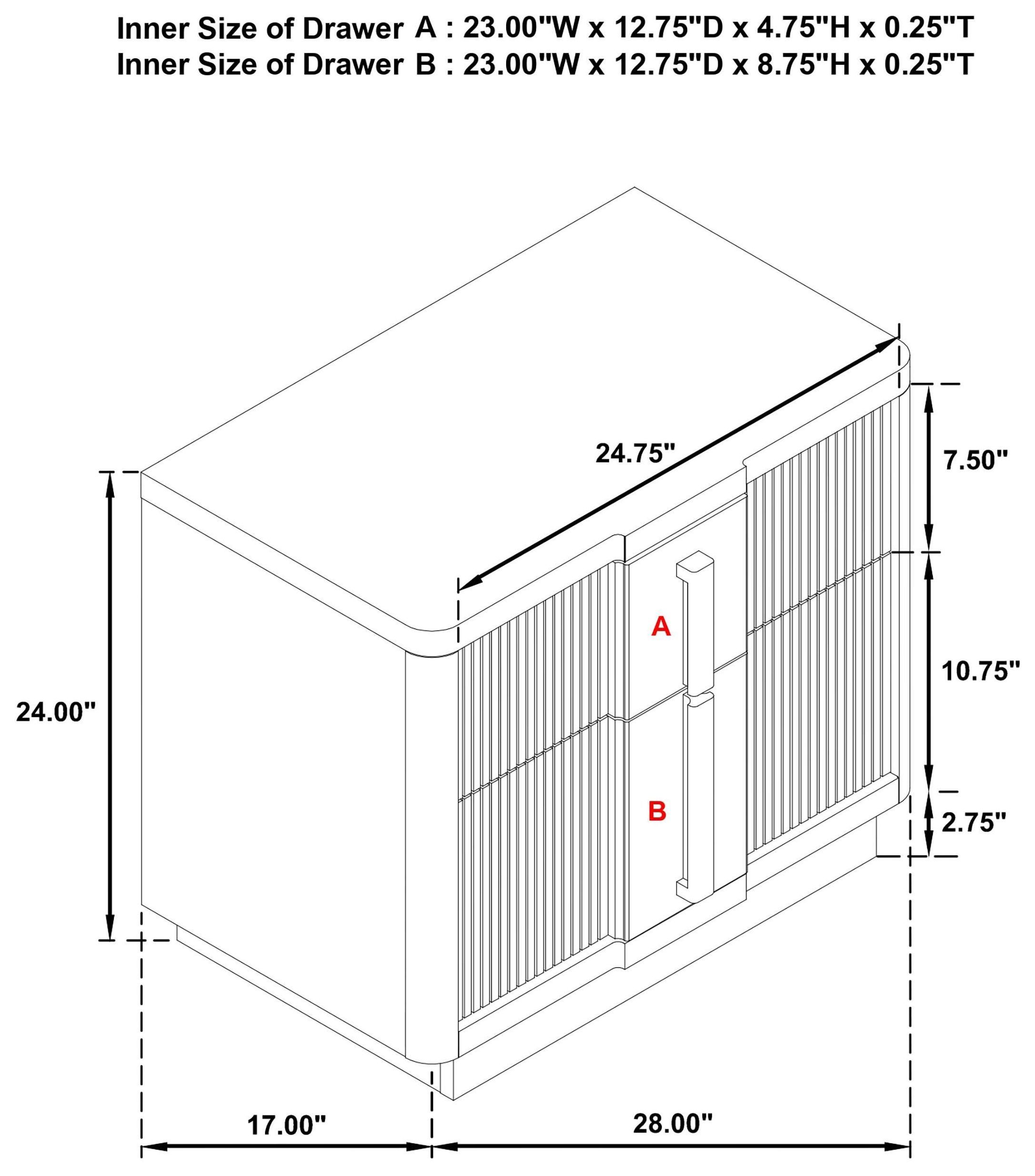 Terrace Ash Brown 2 Drawer Nightstand