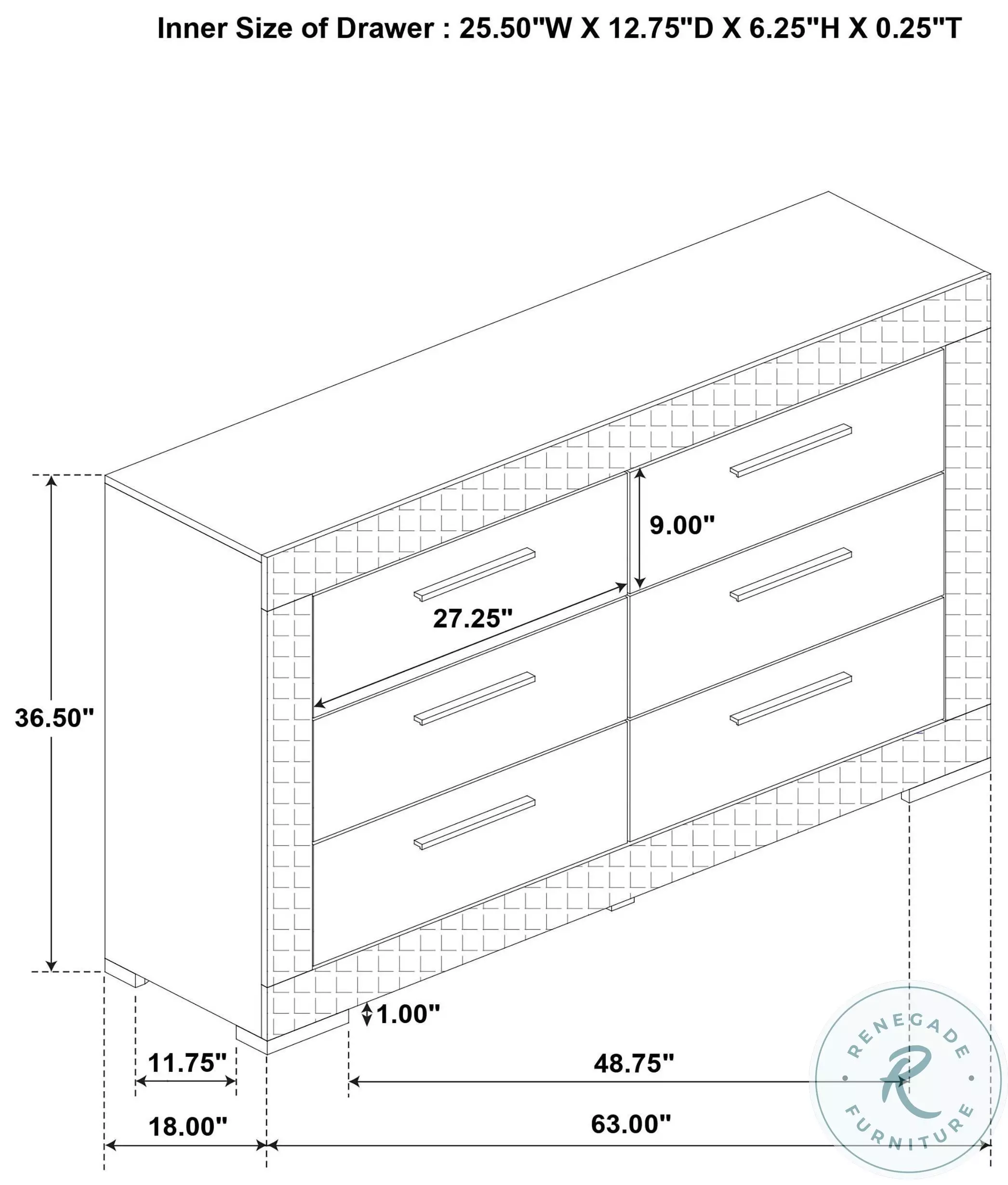 Ives White High Gloss Dresser