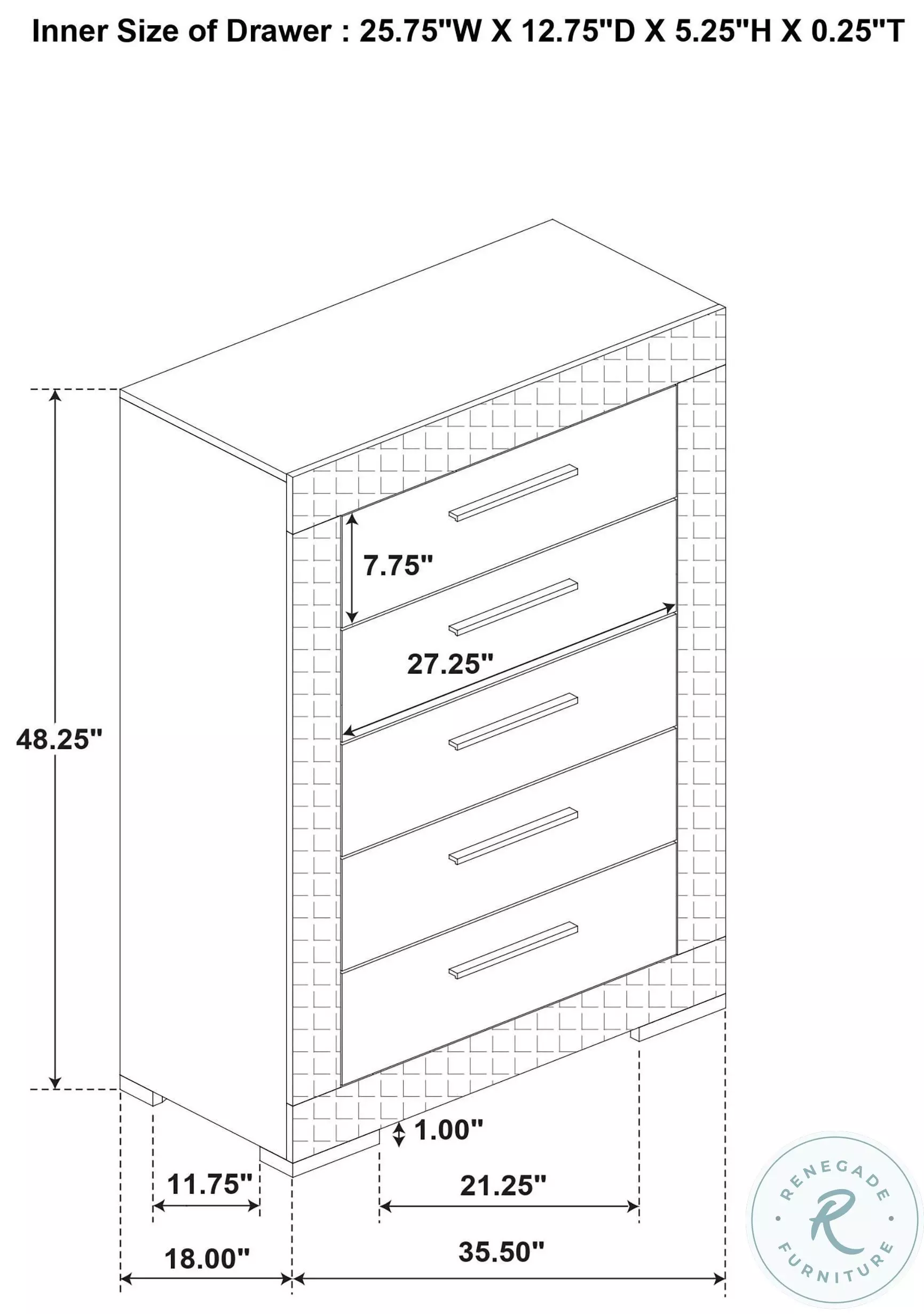 Ives White High Gloss Chest