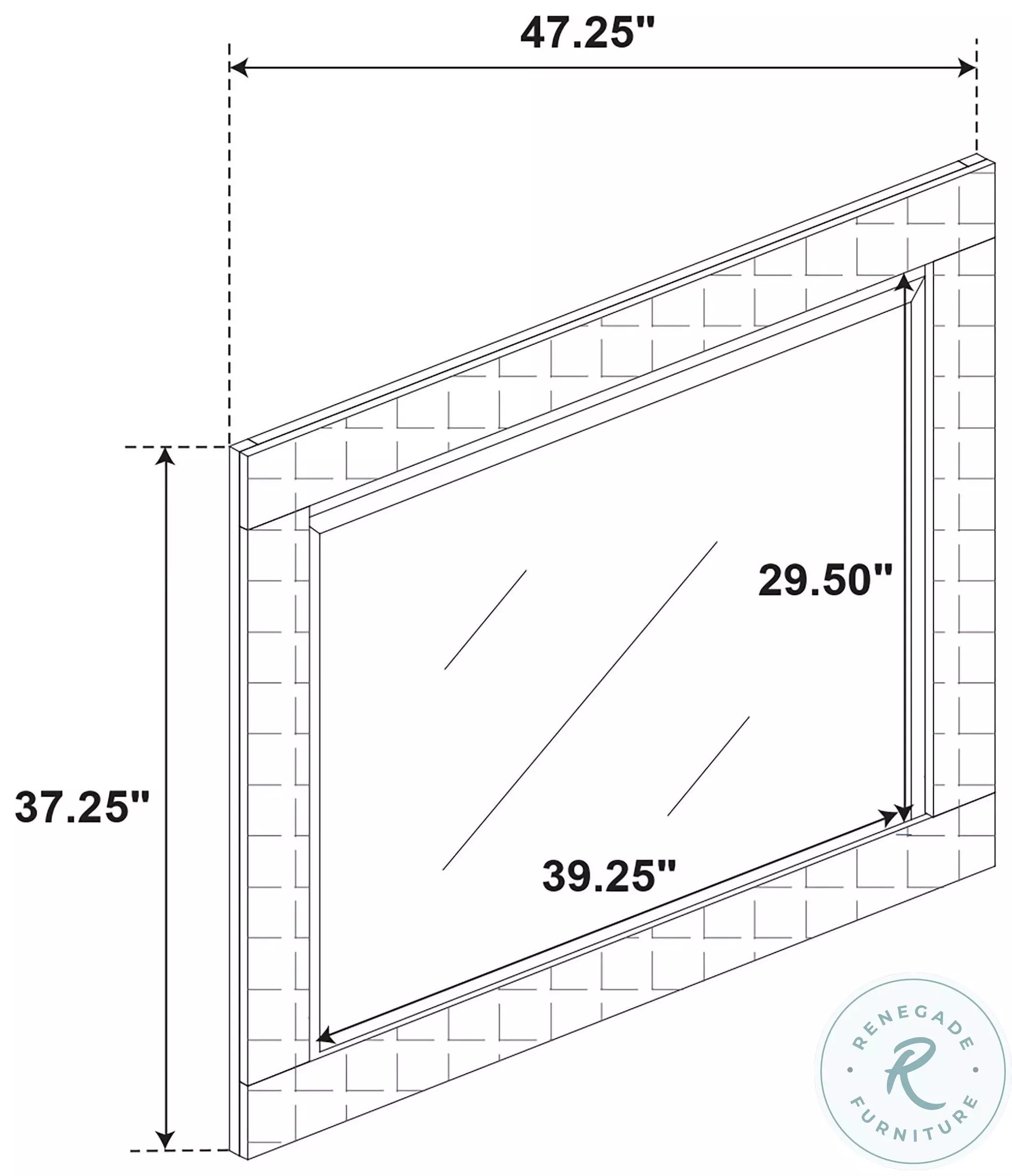 Ives Gray High Gloss Dresser Mirror
