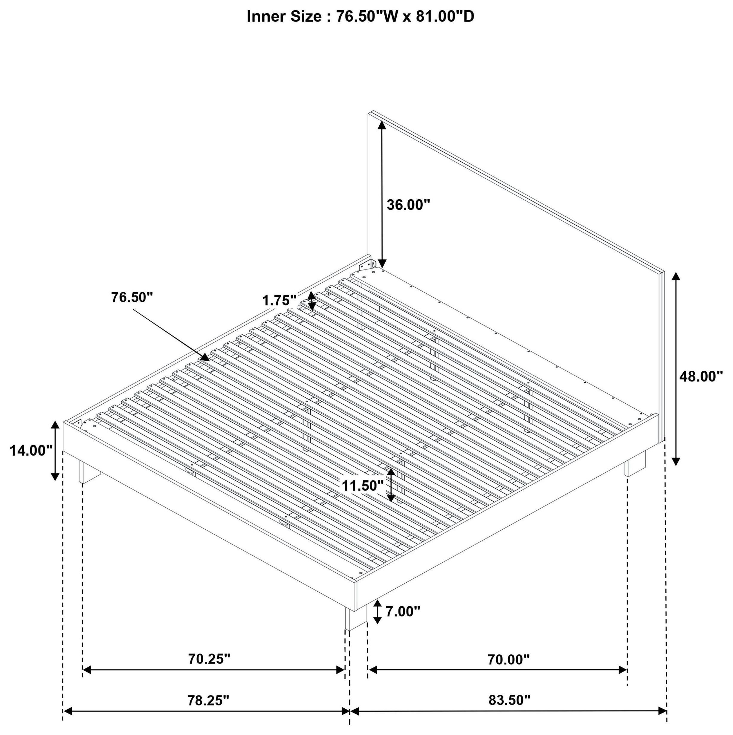 Glenwood Warm Brown King Platform Bed