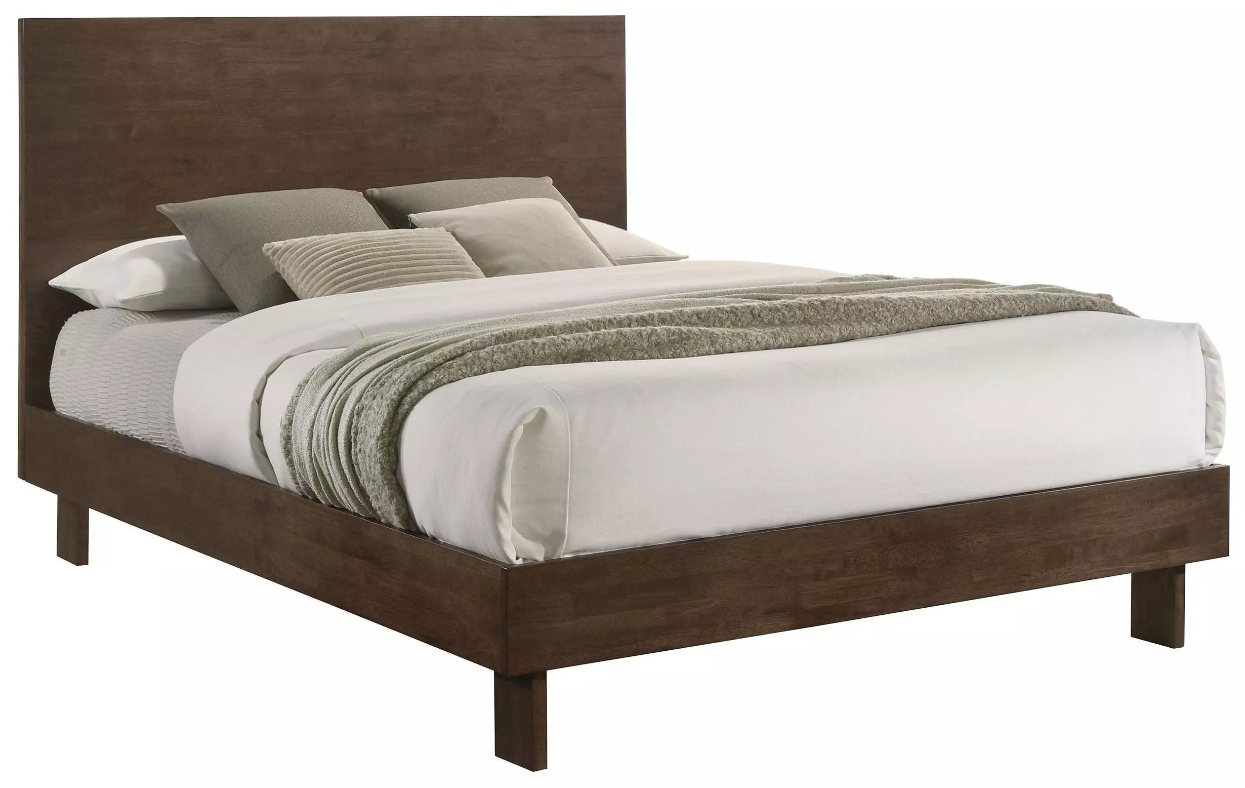 Glenwood Warm Brown Queen Platform Bed From Coaster Furniture