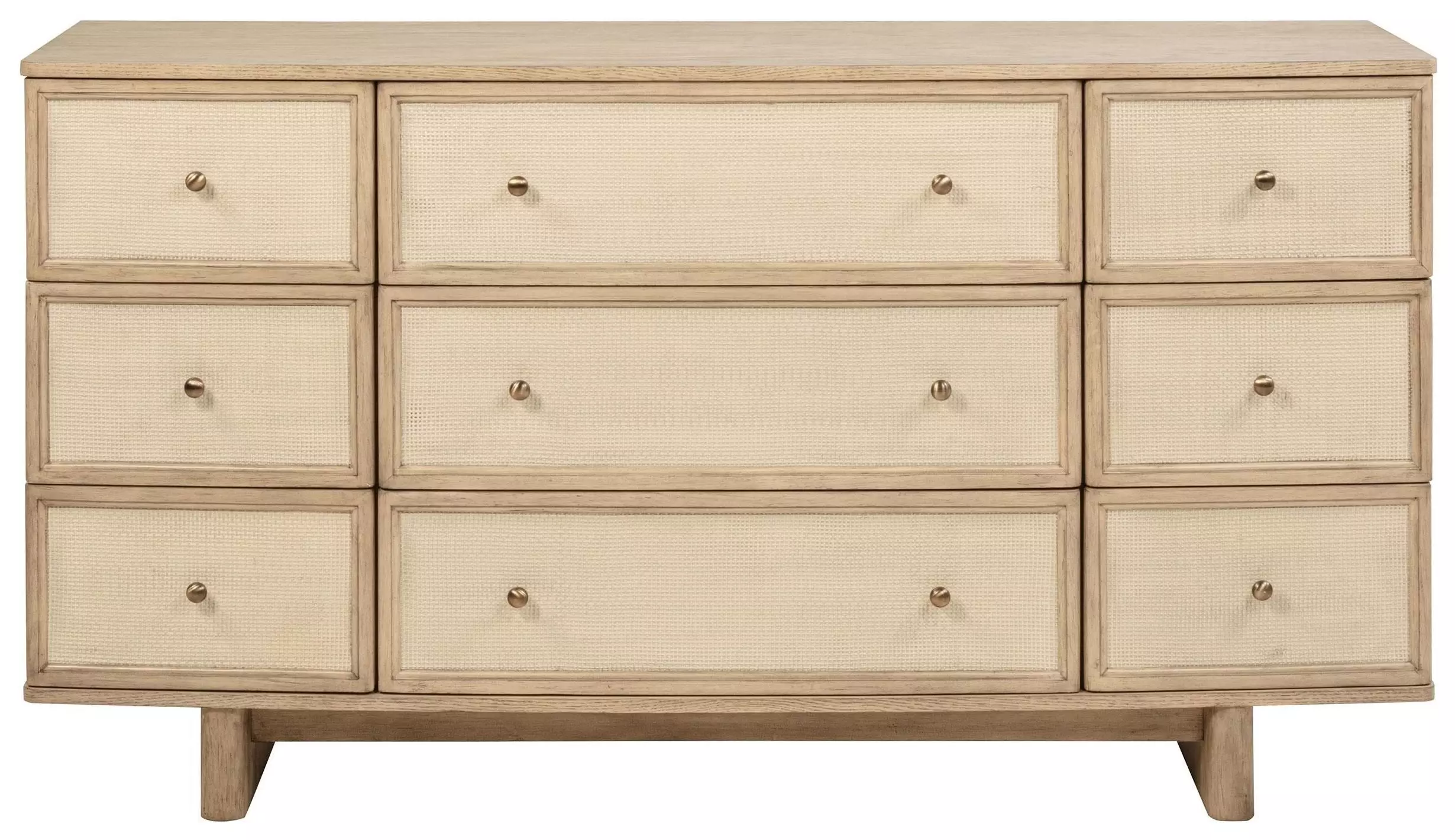 Kailani Beige Oak 9 Drawer Dresser From Coaster Furniture