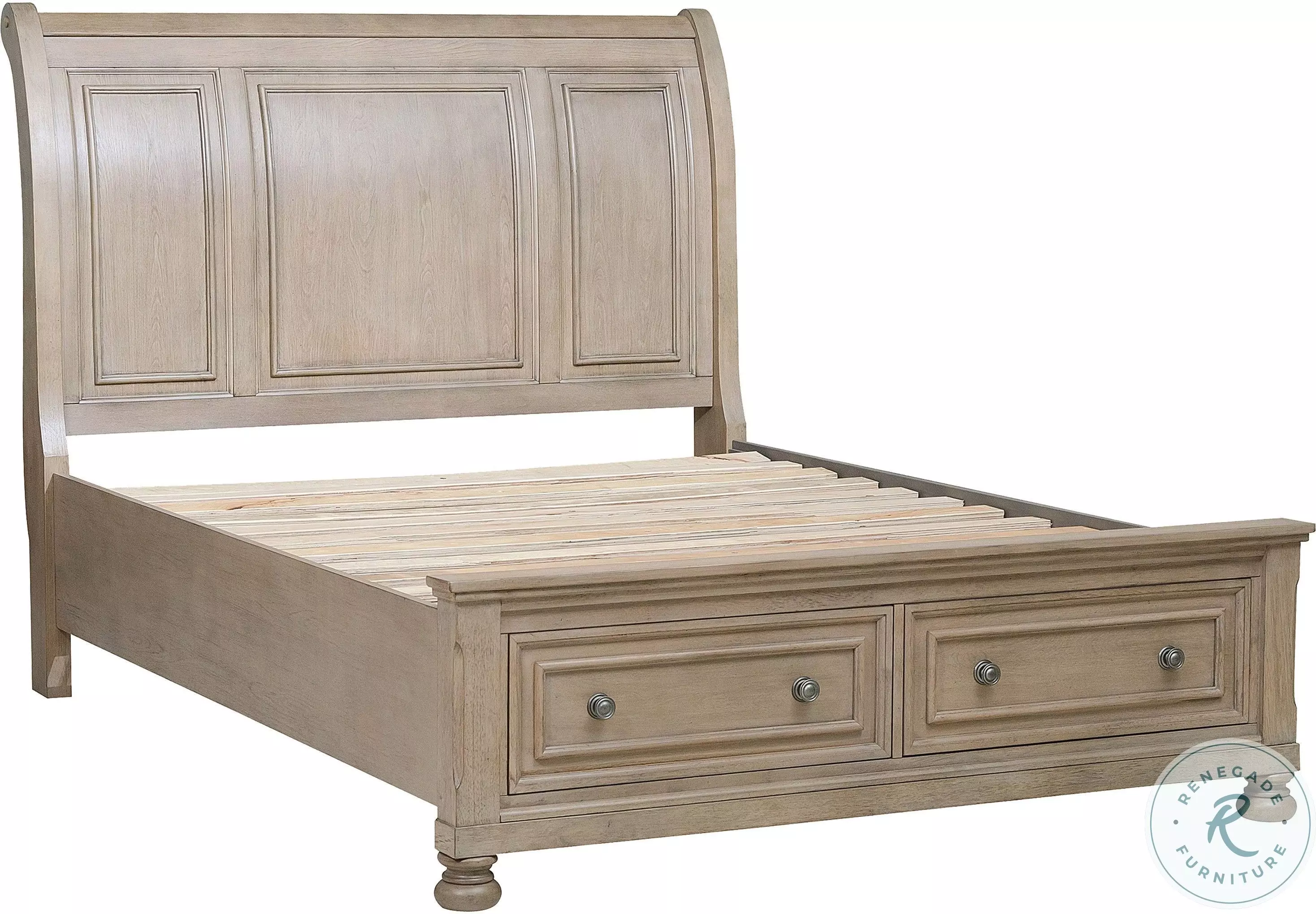 Bethel Wire Brushed Storage King Platform Bed from Homelegance