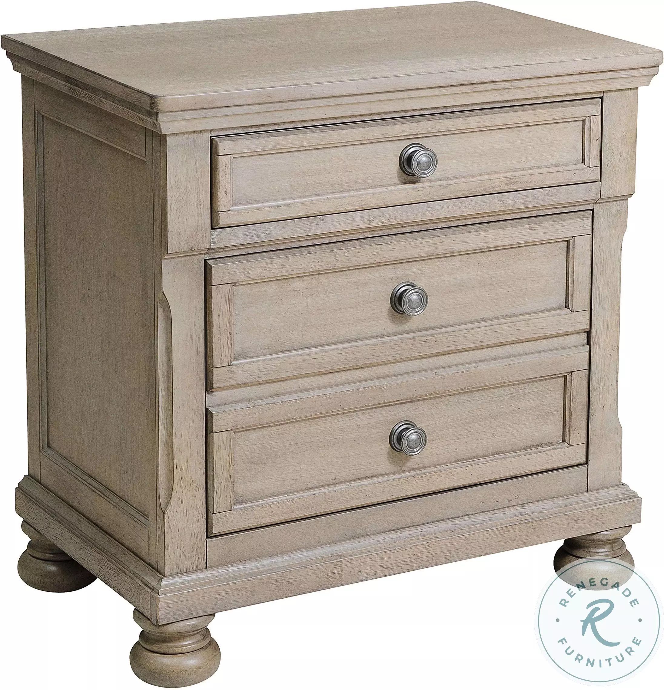 Bethel Wire Brushed Gray Nightstand From Home Gallery Stores
