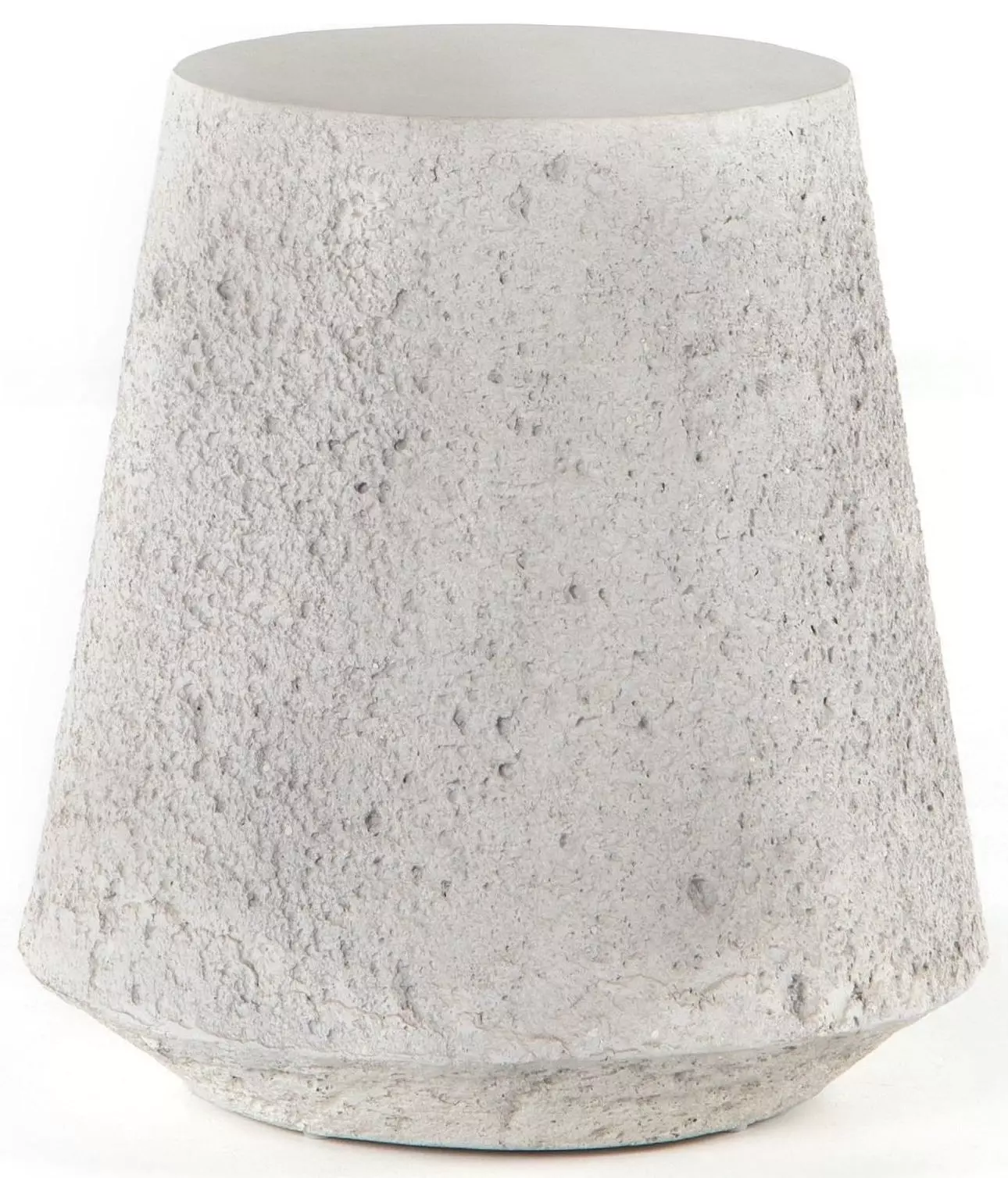 Four Hands Outdoor Constantine Blanc White / Matte White Concrete Round End Table