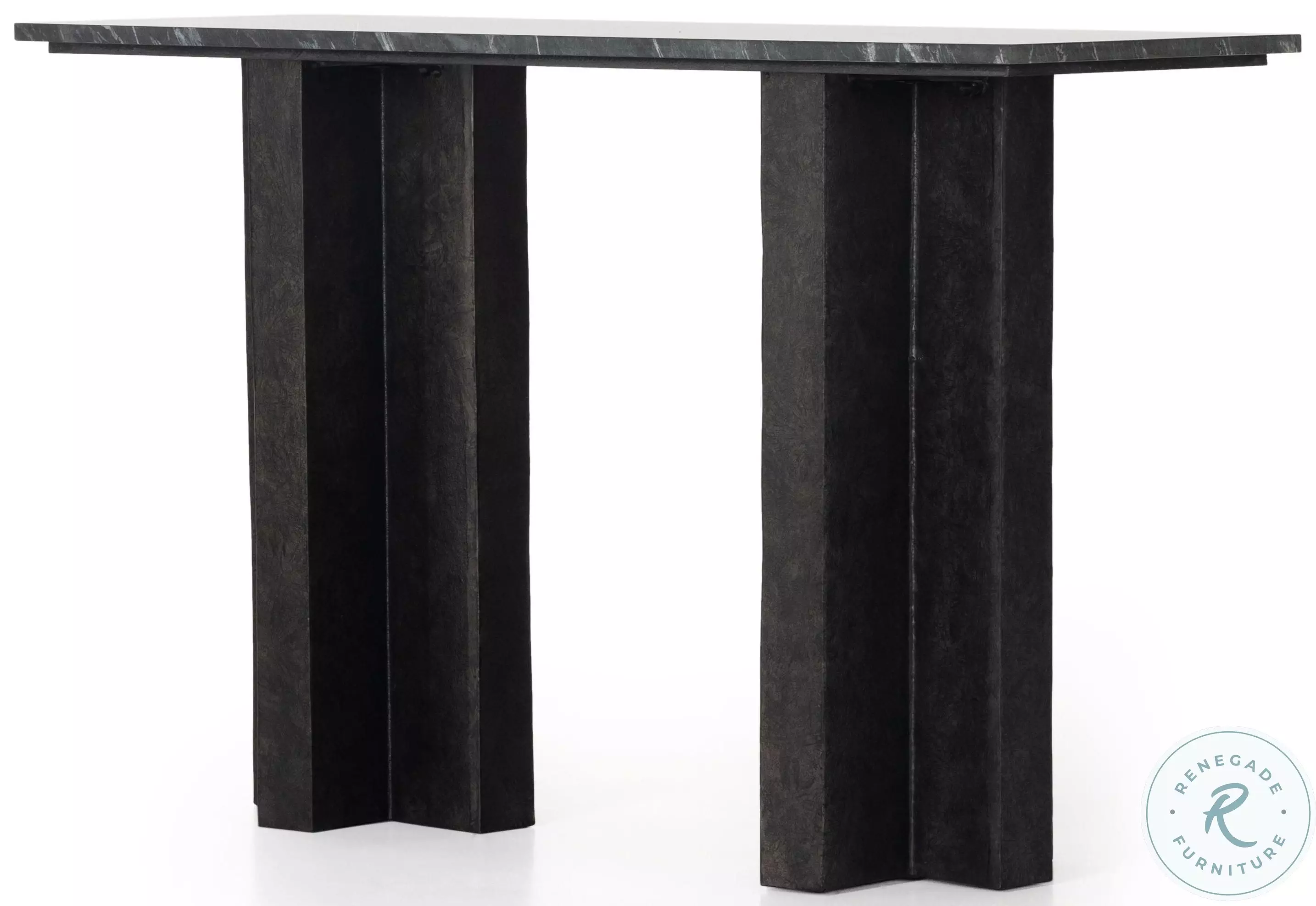 Terrell Black Marble Console Table from Four Hands | Coleman
