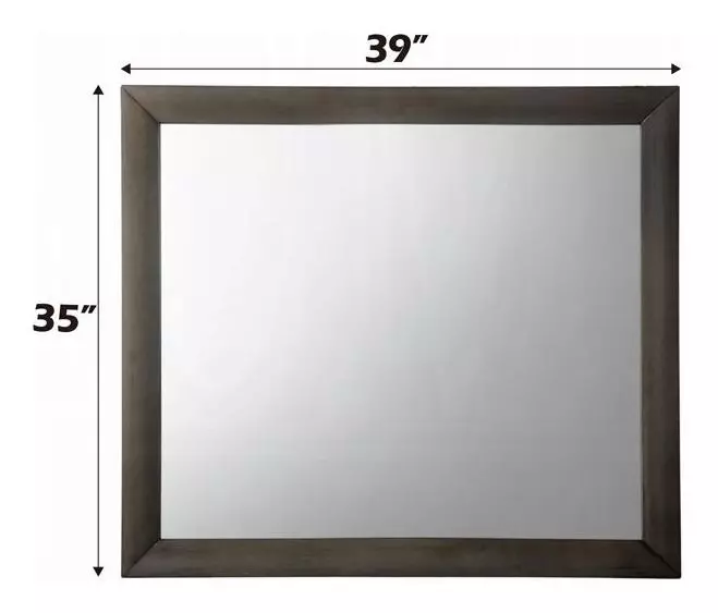 Ireland Gray Oak Rectangular Dresser Mirror