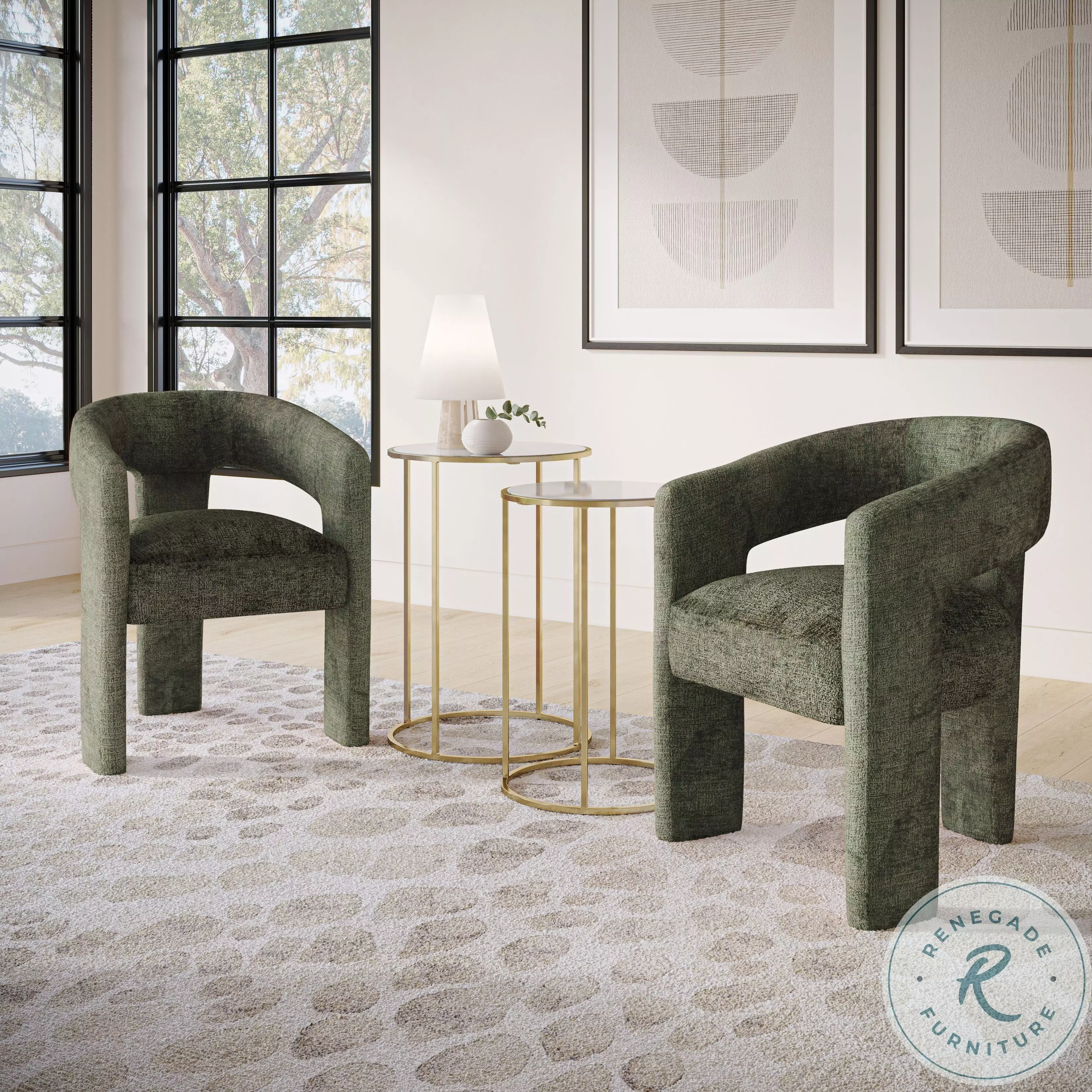 【Lrose】WTW　APERTO CHAIR DENIM ARM１ Olwenburg - Denim - Swivel Accent Chair – Furniture