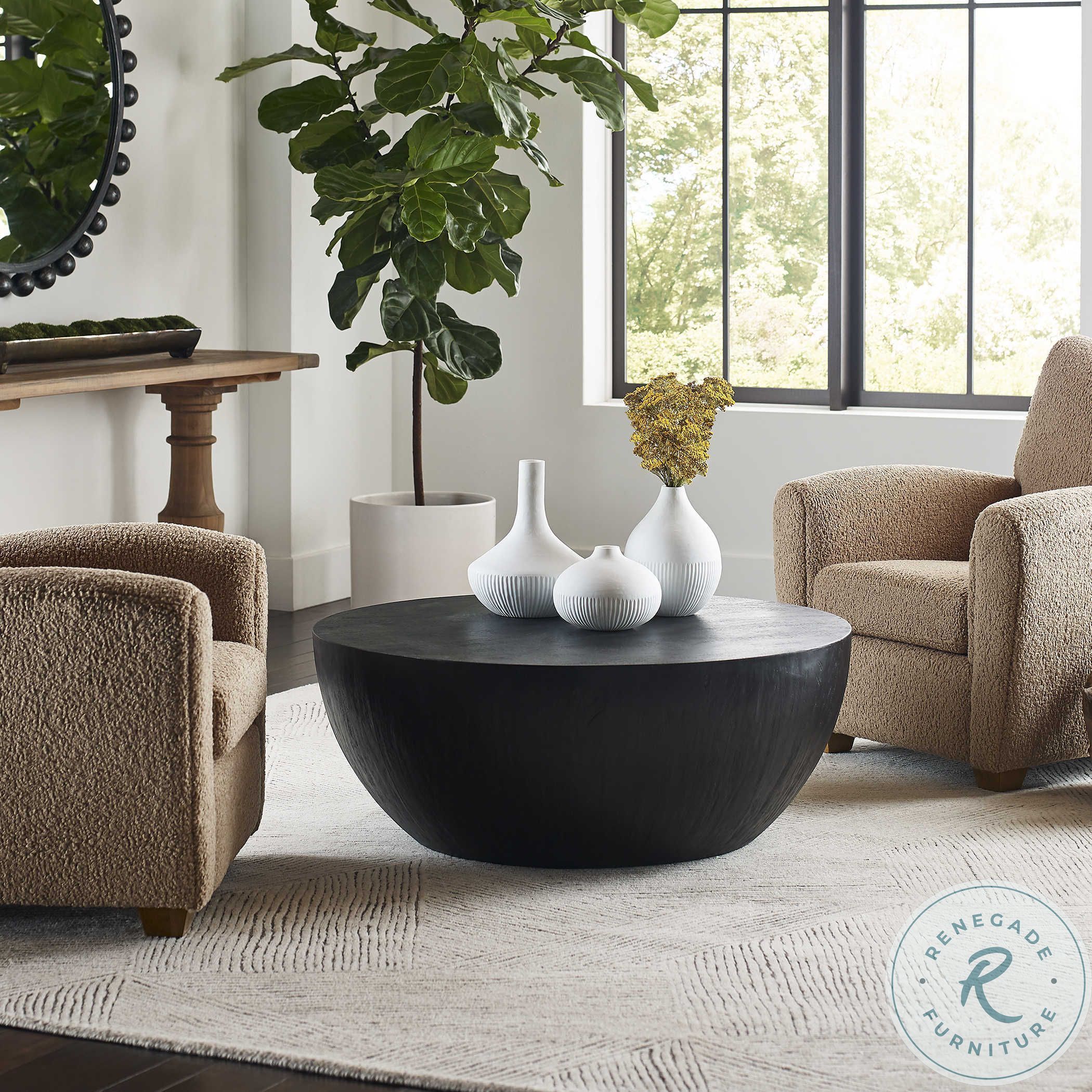 Lark Ebony Cocktail Table From Uttermost | Coleman Furniture