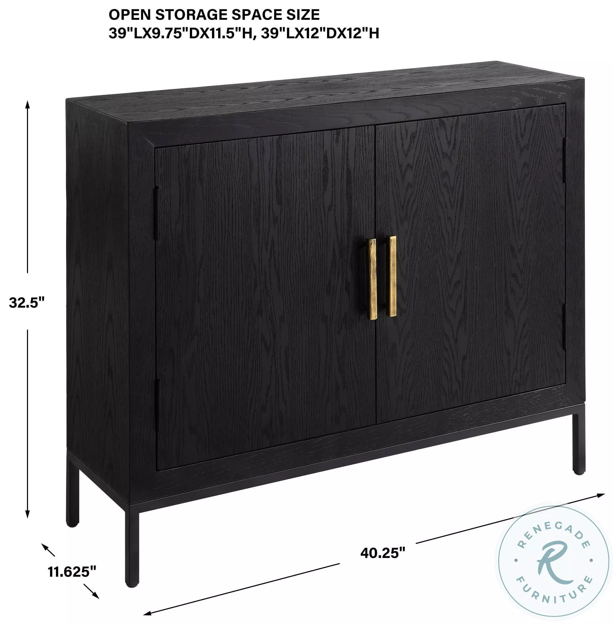 Dalewood Dark Ebony 2 Door Cabinet