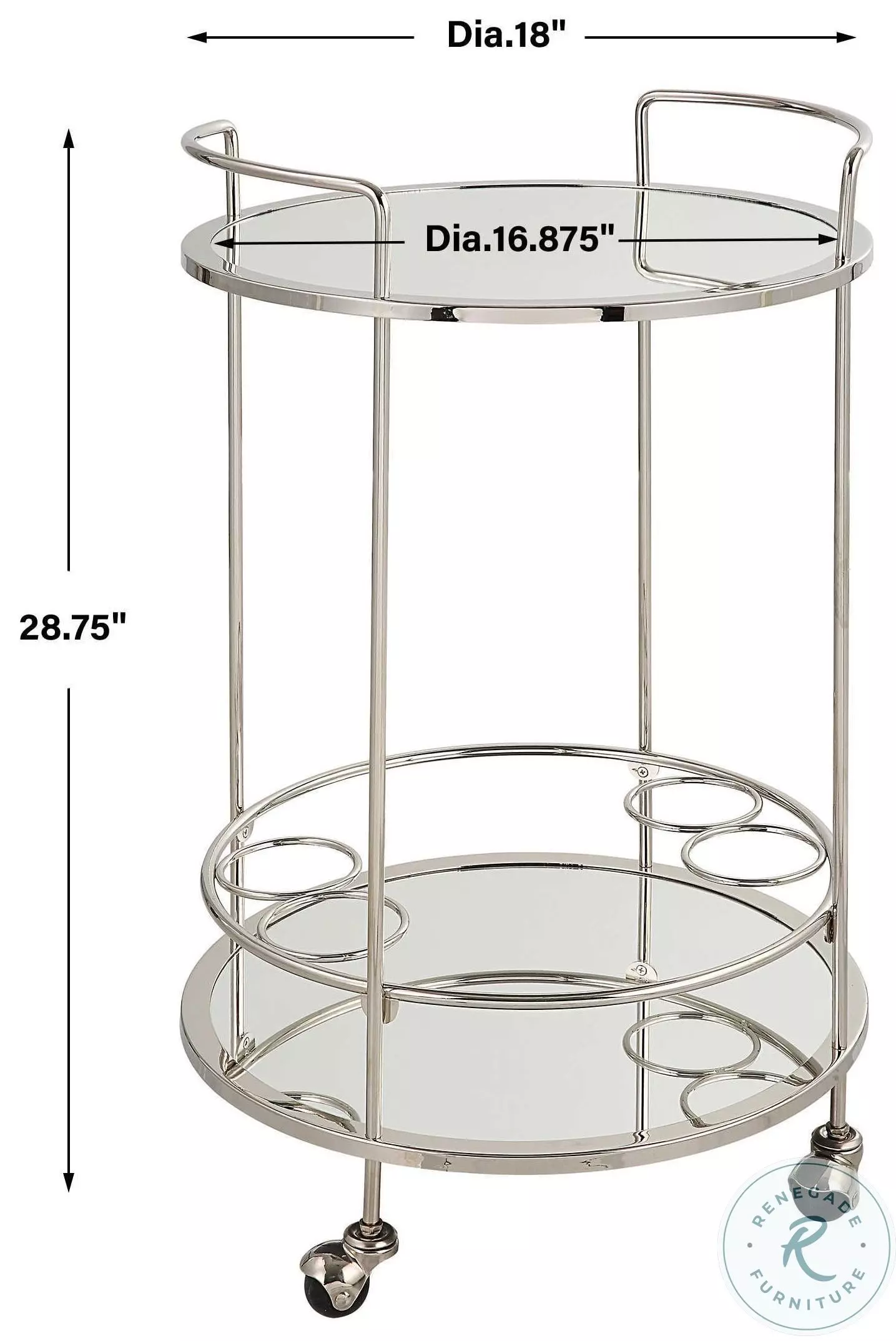 Densley Chrome Bar Cart