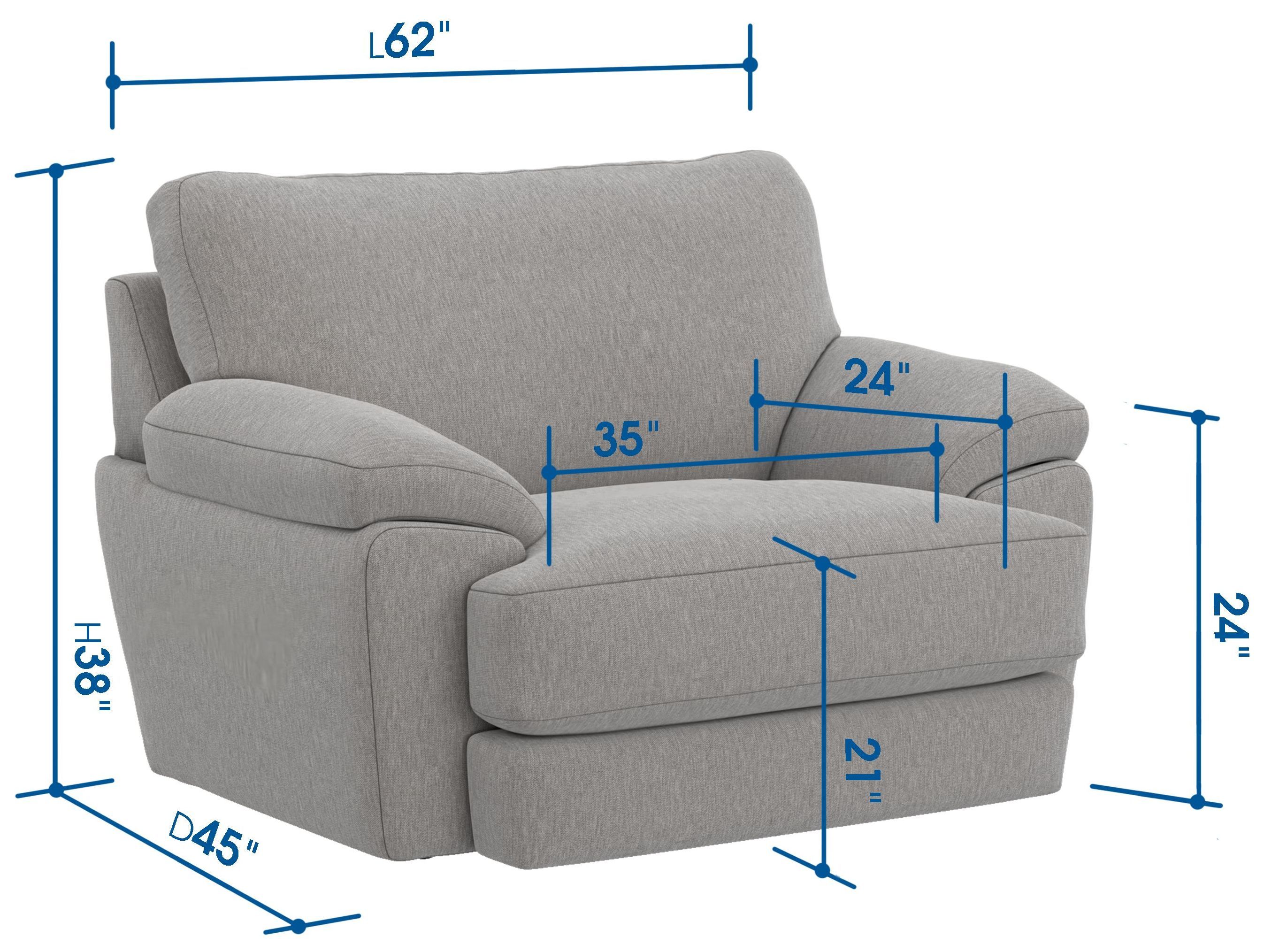 Jaden Steel Upholstered Chair and A Half with Pillows