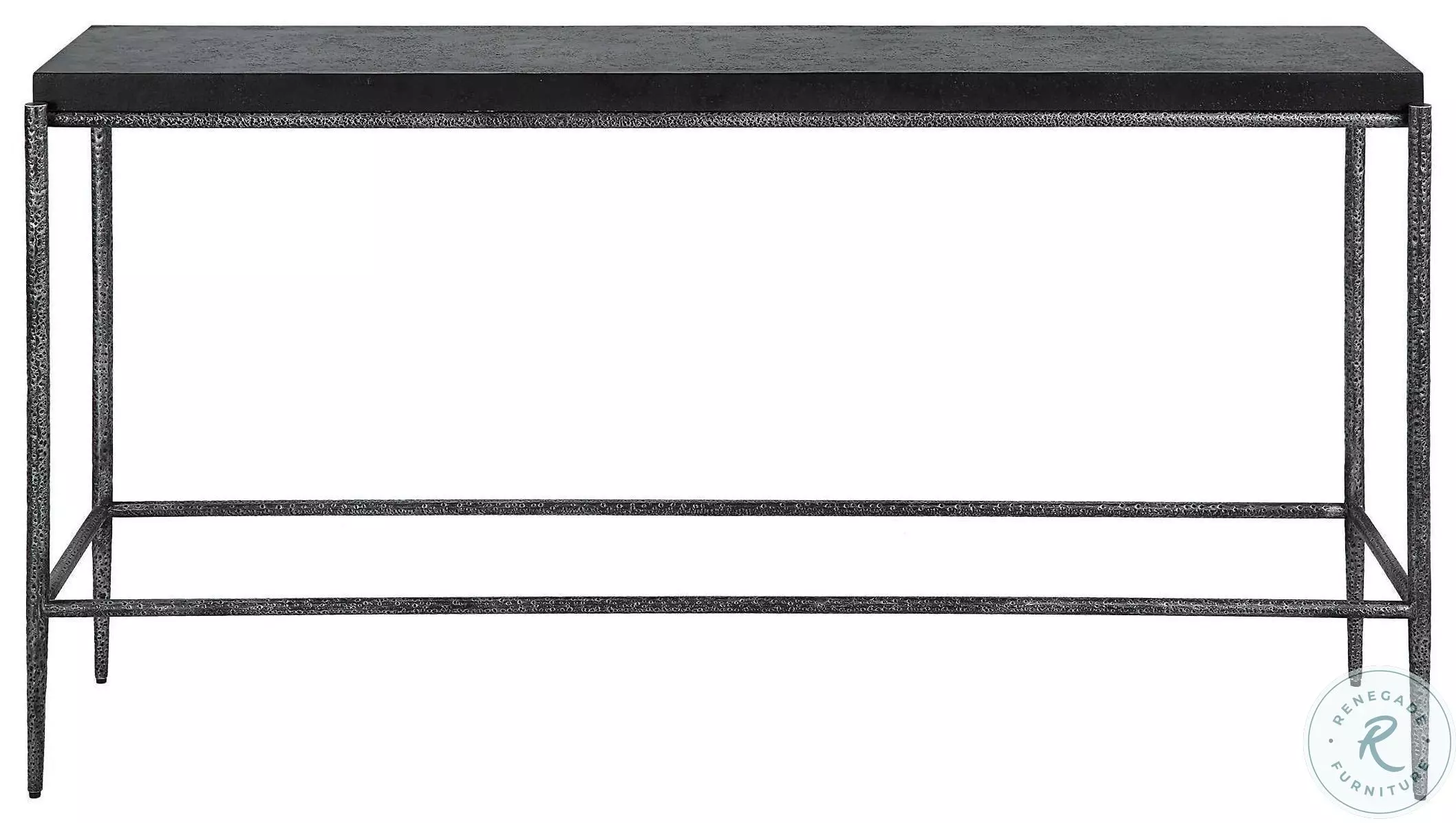 Crescendo Dark Silver And Black Concrete Console Table From