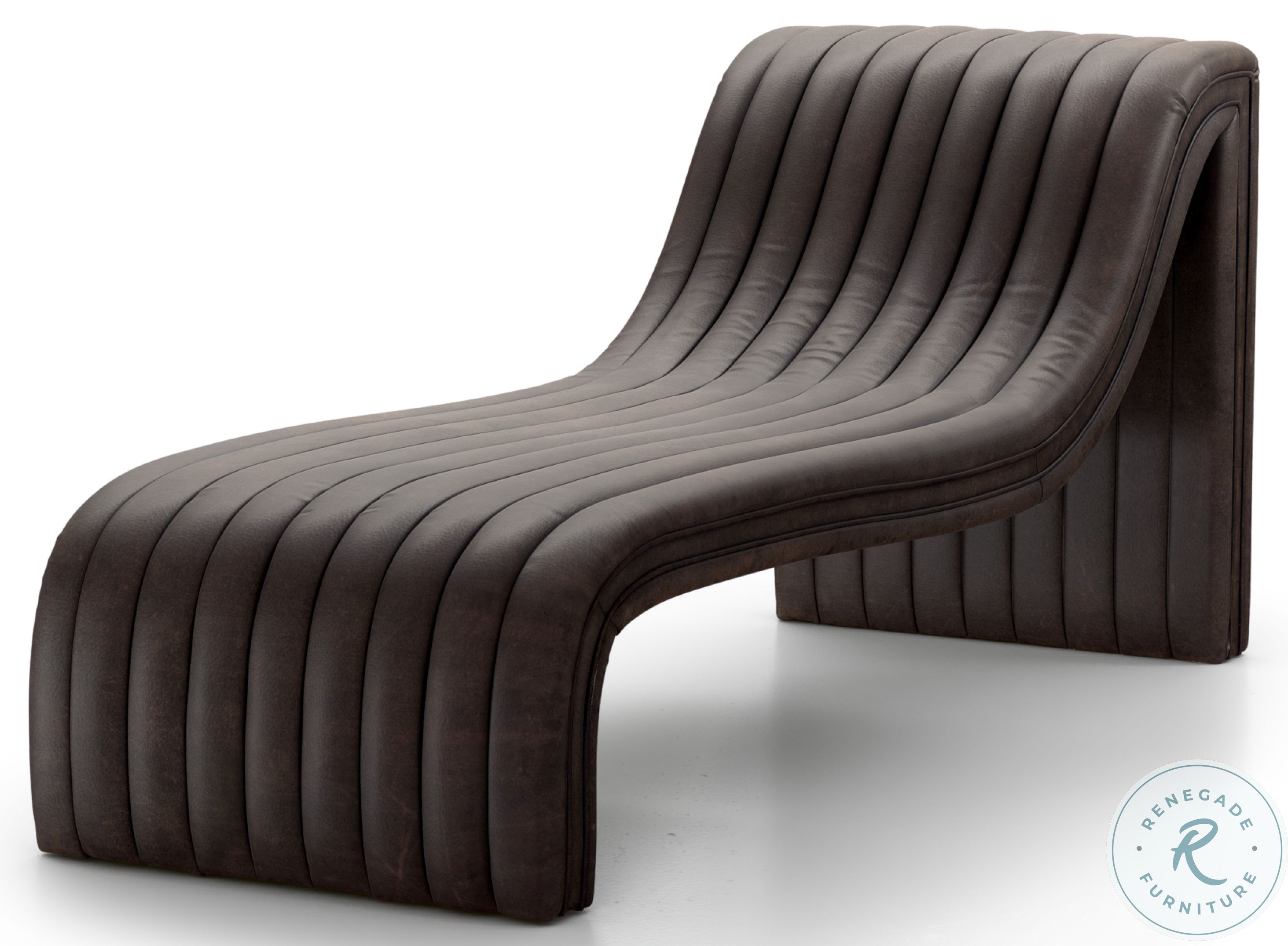 Augustine Deacon Wolf Leather Chaise Lounge from Four Hands Coleman