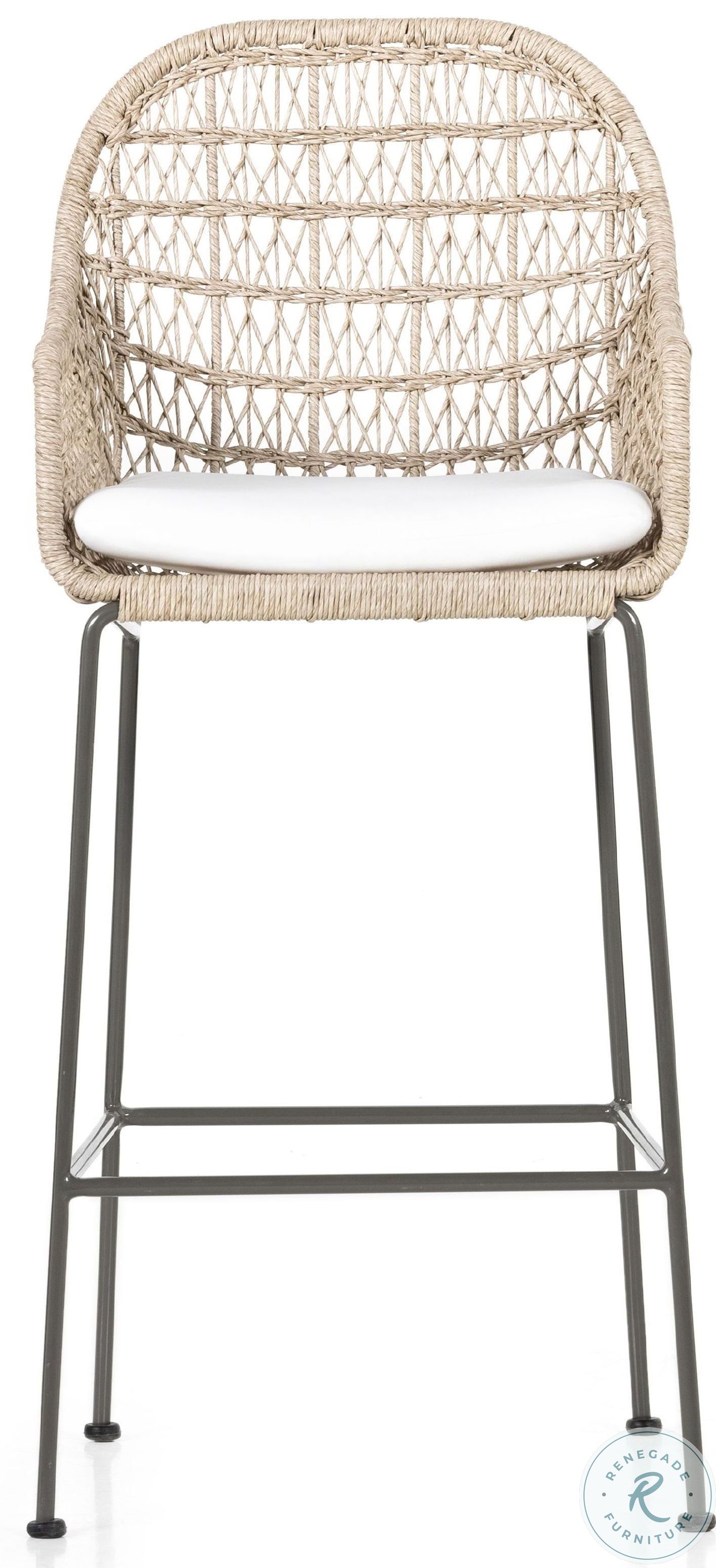 Bandera White Outdoor Bar Stool from Four Hands Coleman Furniture