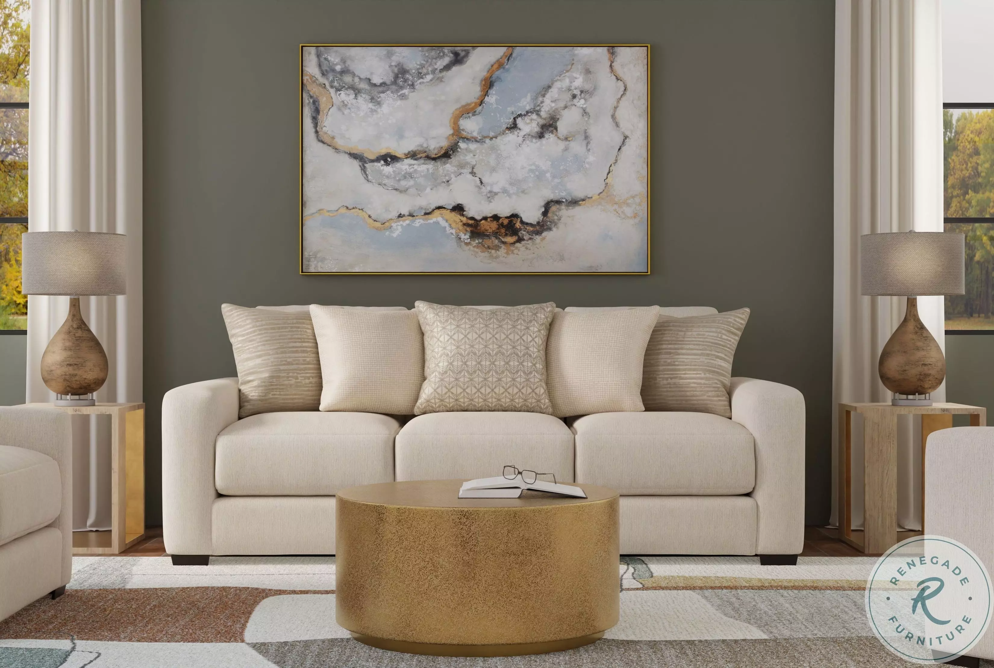Hyde Park Porcelain Sofa From Jackson | Coleman Furniture