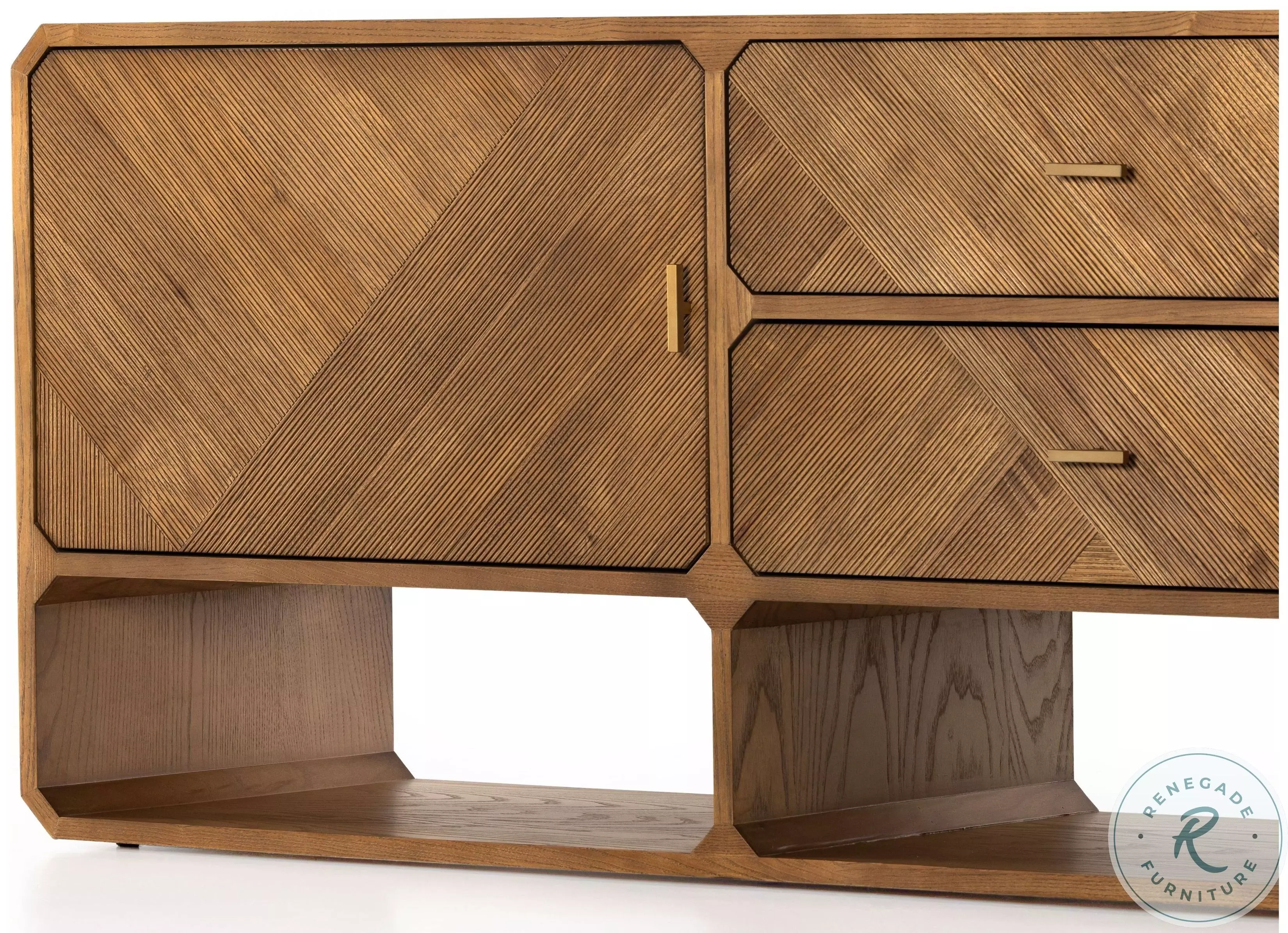 Caspian Natural Ash Media Console From Home Gallery Stores | Home