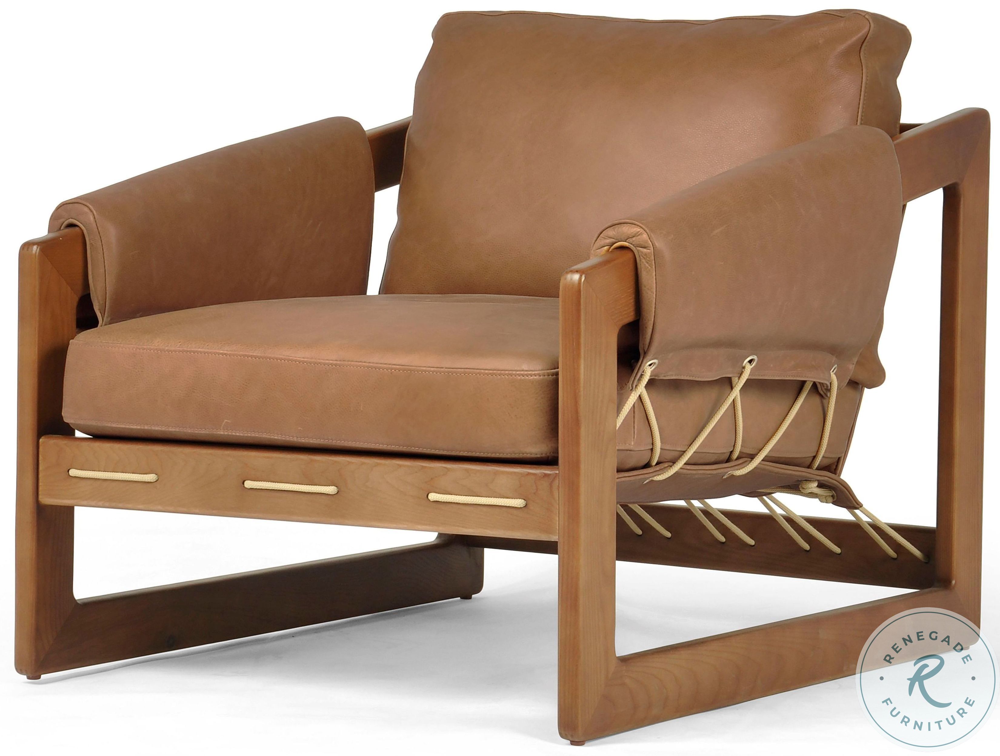 Dustin Palermo Cognac Leather Chair from Four Hands Coleman Furniture