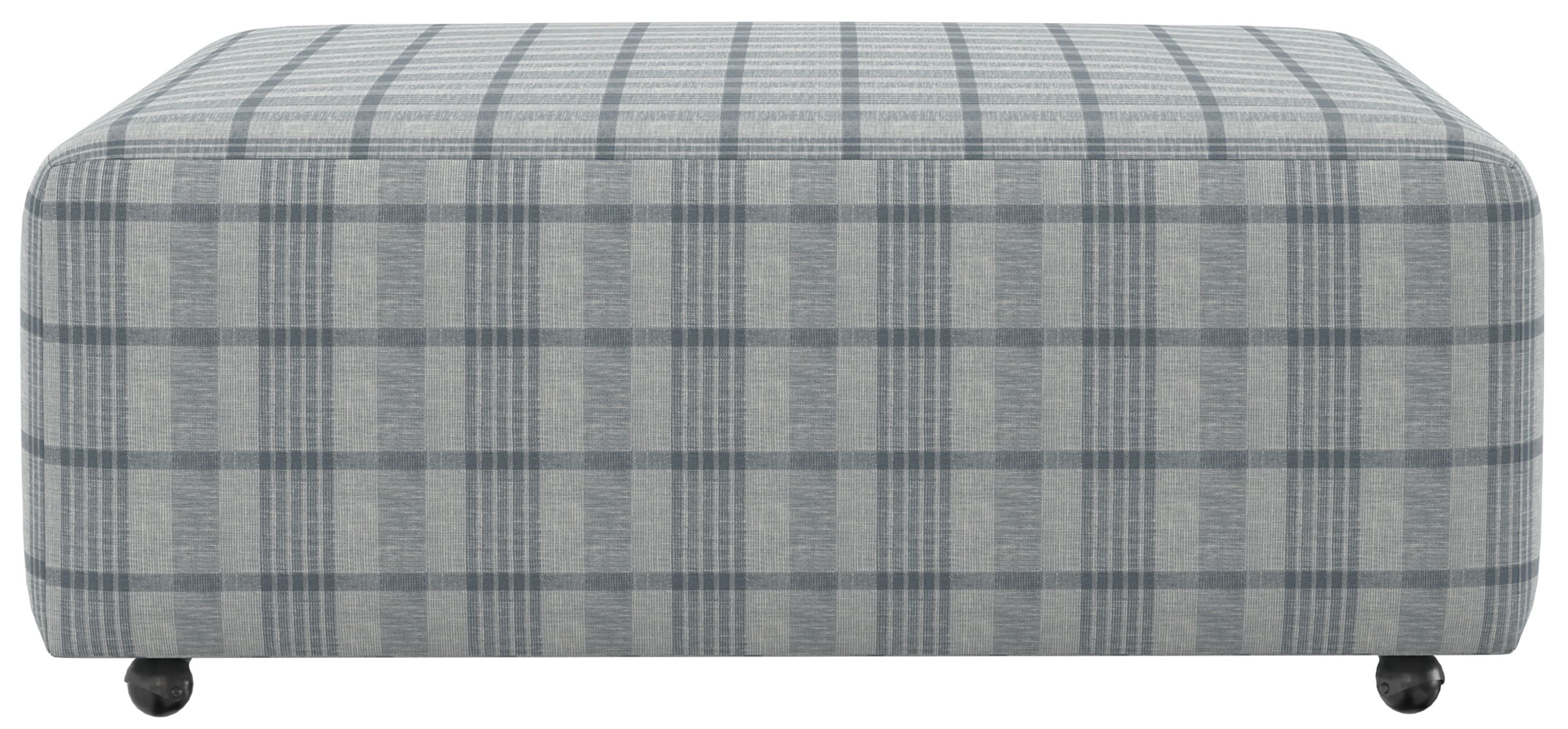 Chappy Chambray Castered Cocktail Square Ottoman From Catnapper
