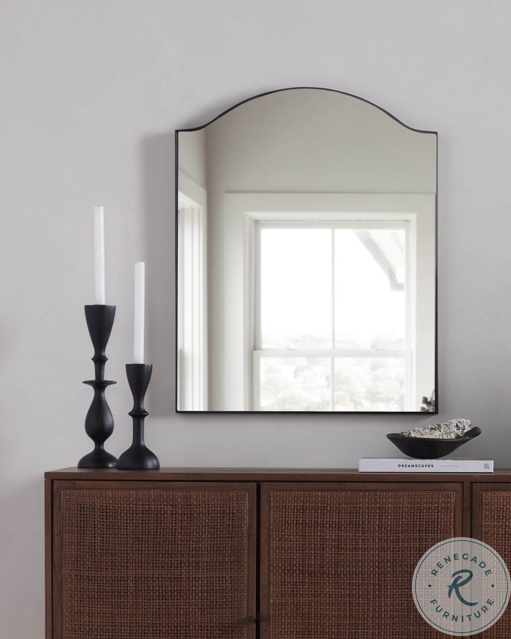 Jacques Gunmetal Small Irregular Mirror | Coleman Furniture
