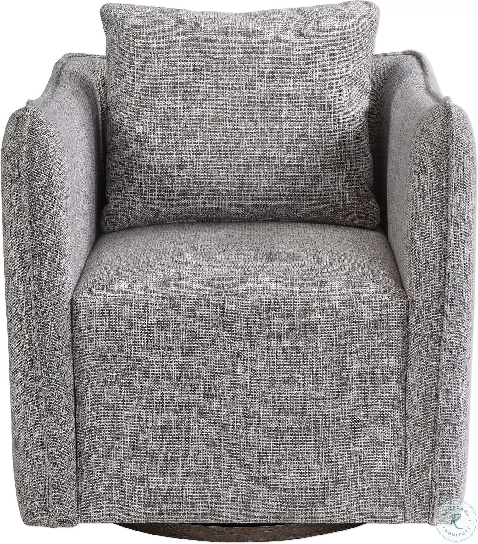Corben Gray Swivel Chair from Uttermost | Coleman Furniture