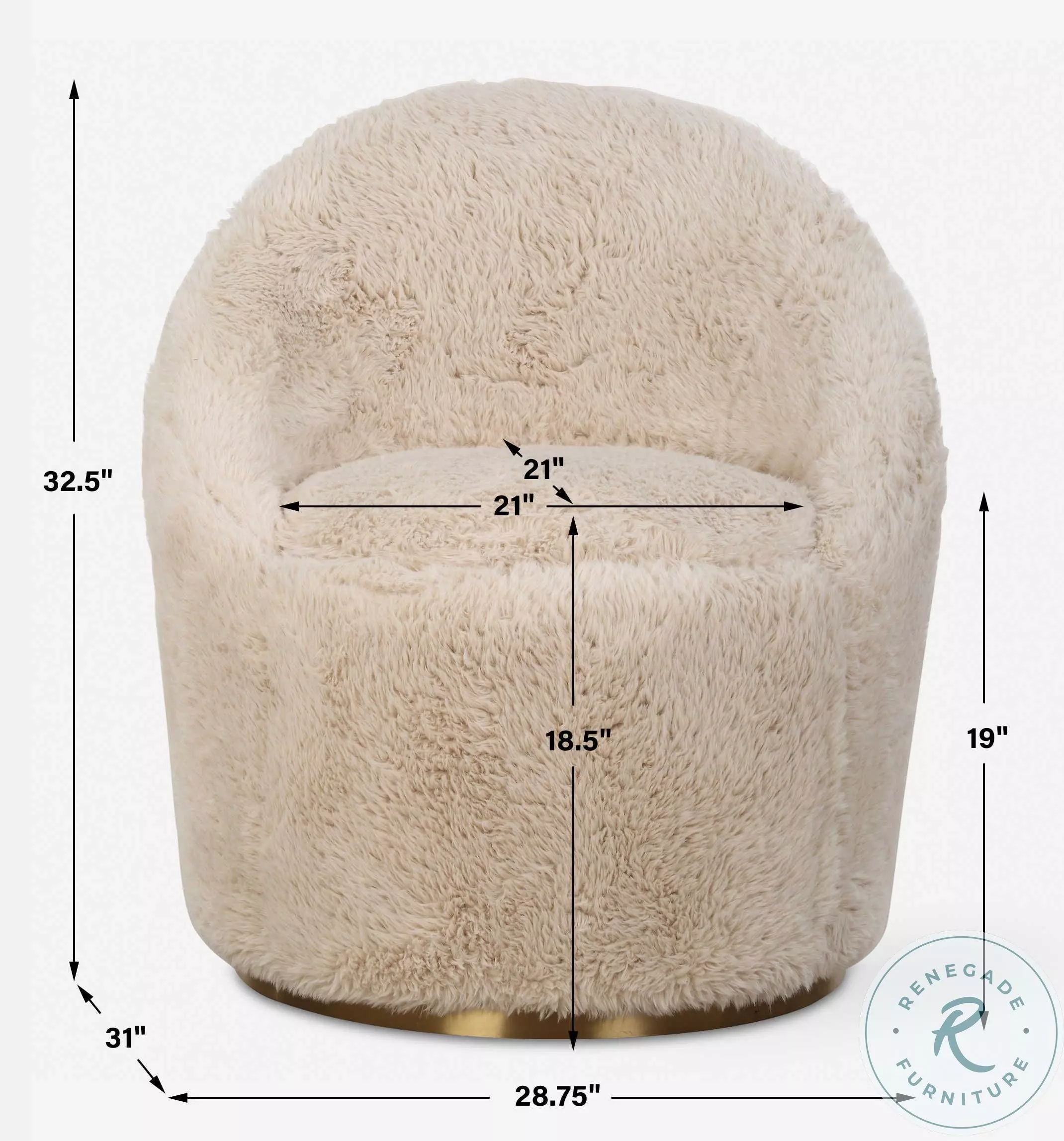 Orb Caramel Toned Swivel Chair