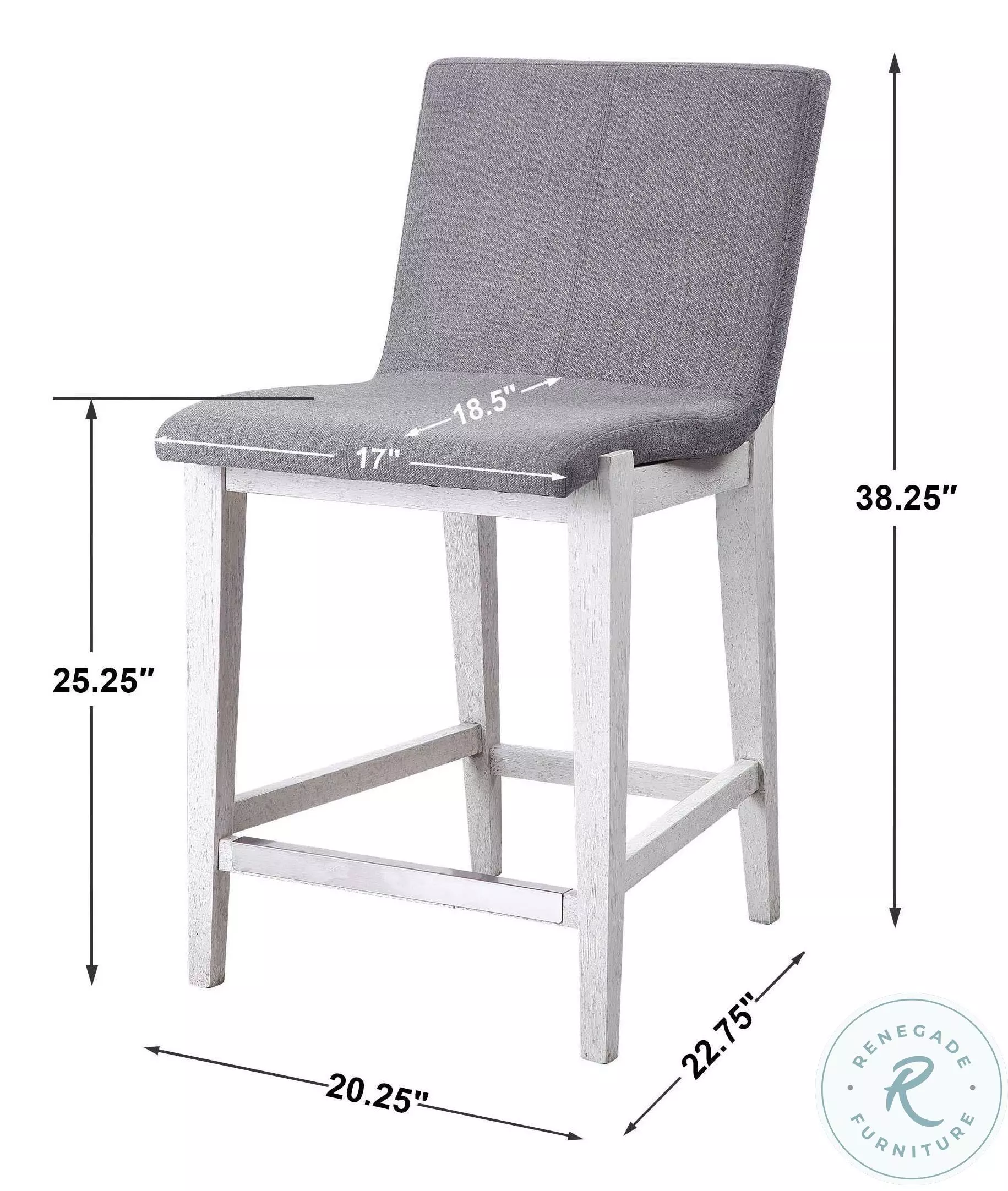 Tivoli Charcoal Counter Height Stool